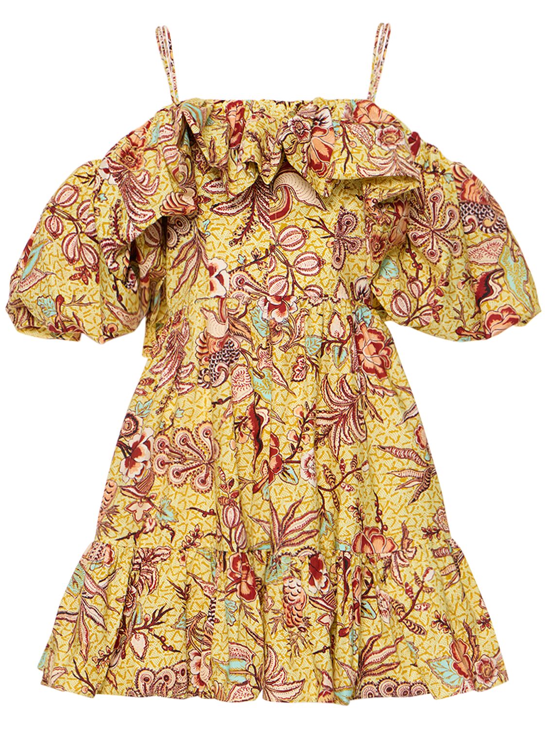 Lila Printed Cotton Mini Dress - ULLA JOHNSON - Modalova