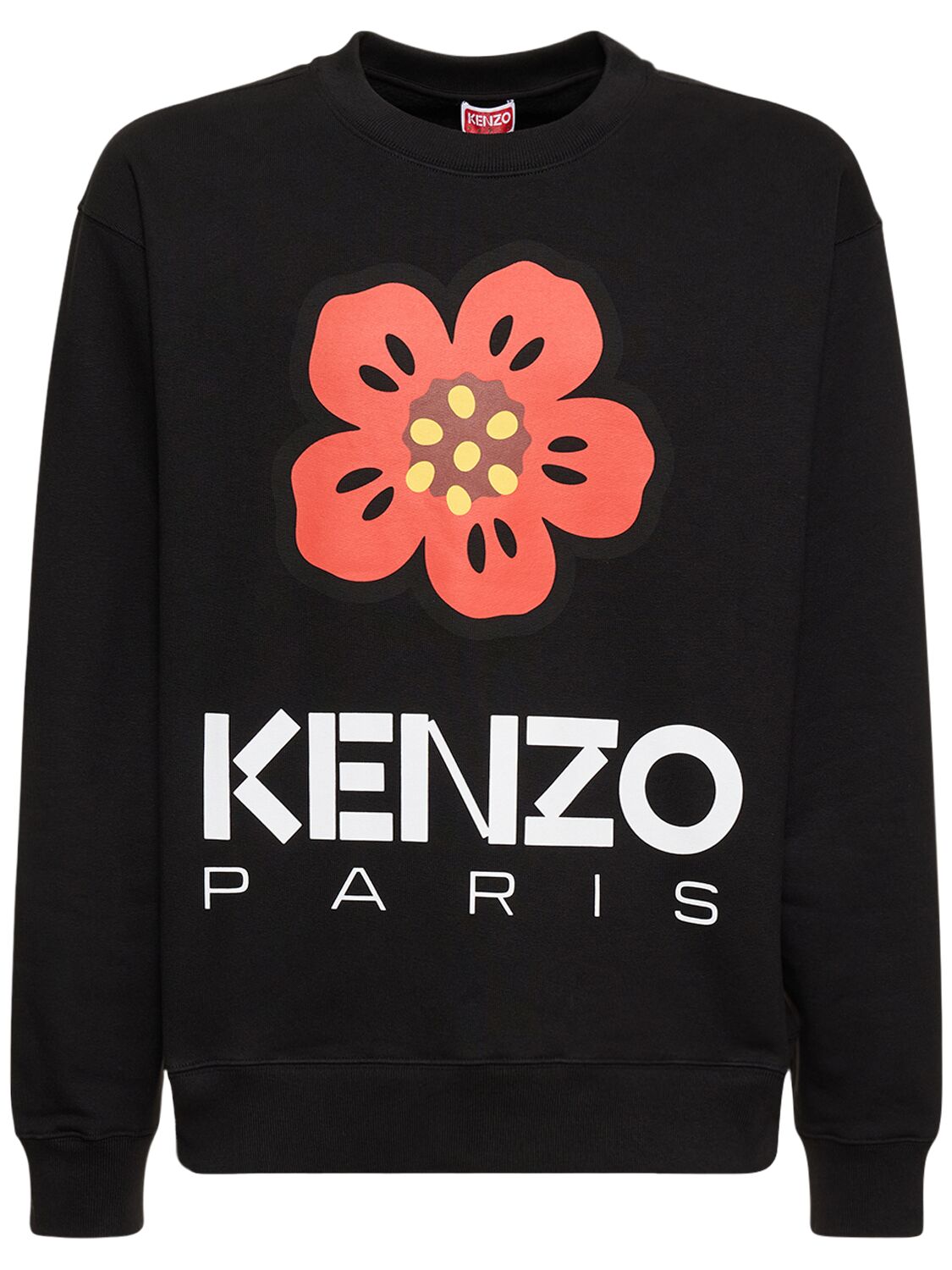 Felpa Boke In Cotone Pettinato Con Logo - KENZO PARIS - Modalova