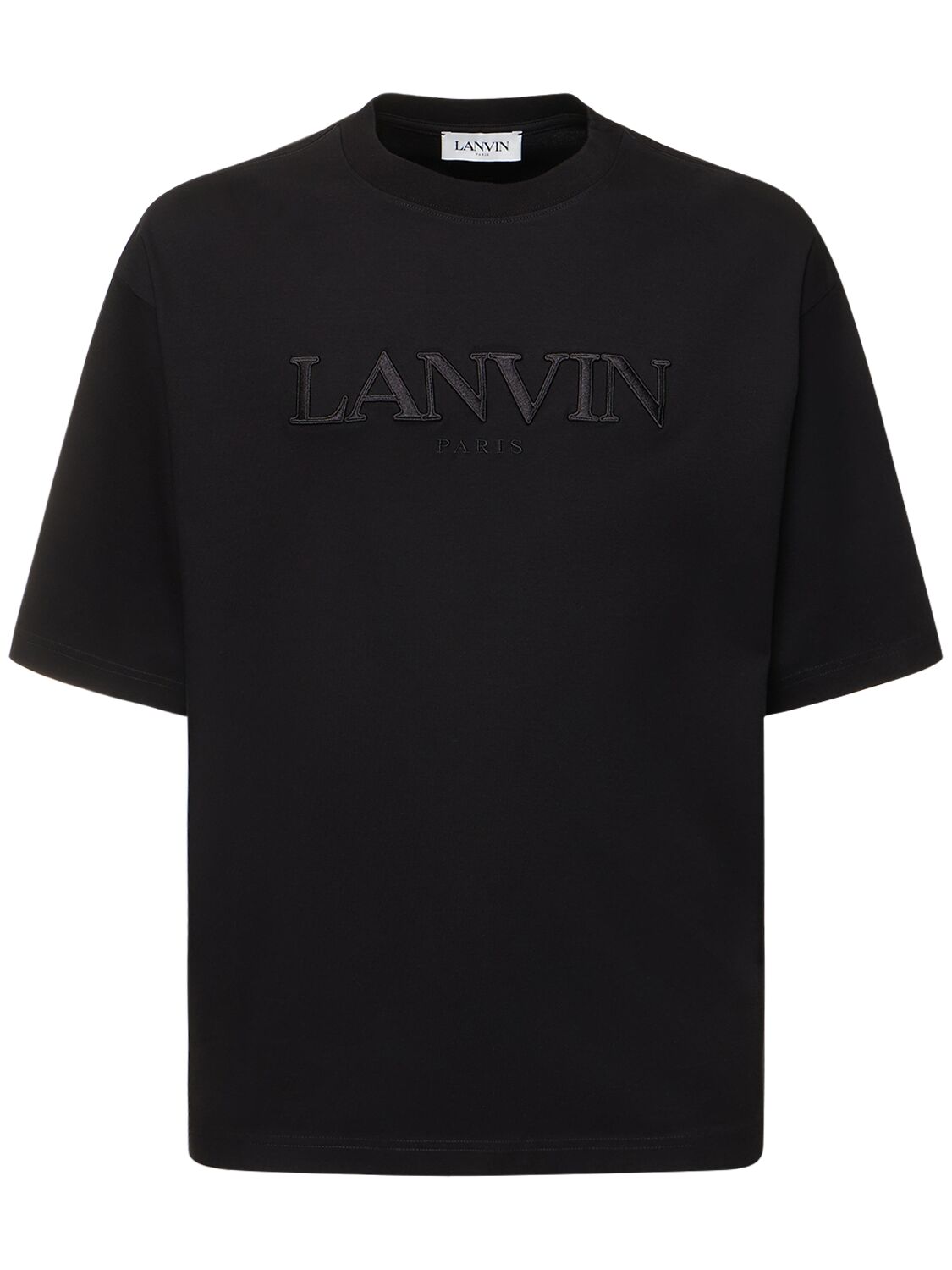 T-shirt Aus Baumwolle Mit Logostickerei - LANVIN - Modalova