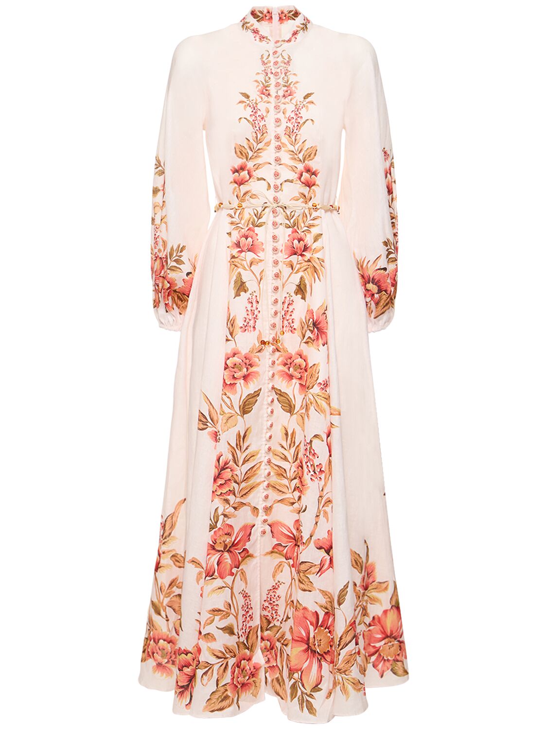 Vacay Billow Printed Linen Long Dress - ZIMMERMANN - Modalova