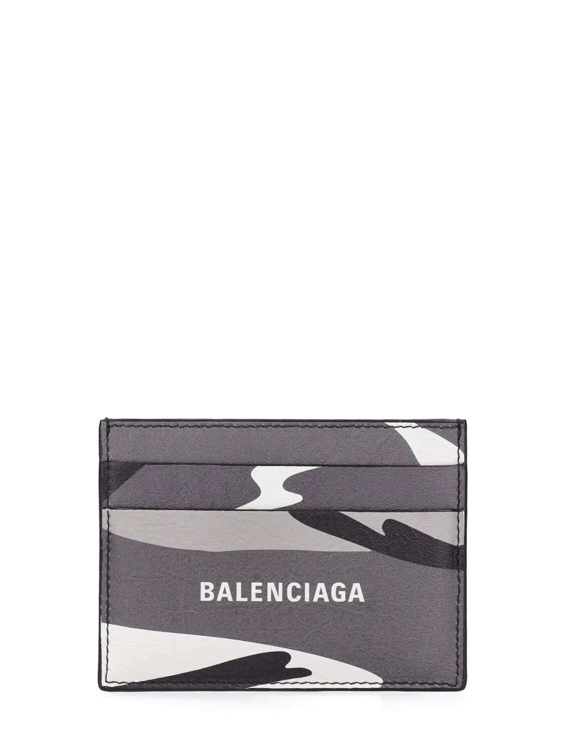 Camo Printed Leather Card Holder - BALENCIAGA - Modalova