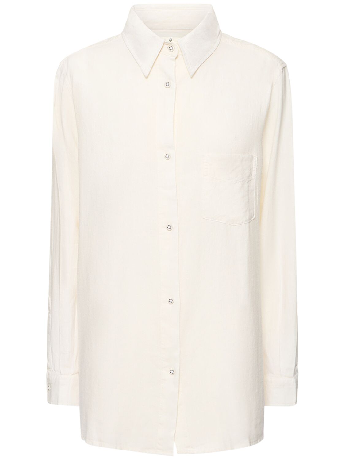Linen Blend Buttoned Shirt - WEWOREWHAT - Modalova