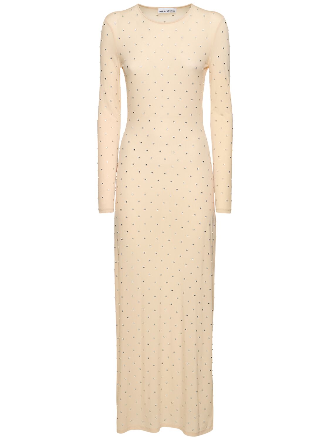 Crystal Embellished Jersey Long Dress - RABANNE - Modalova