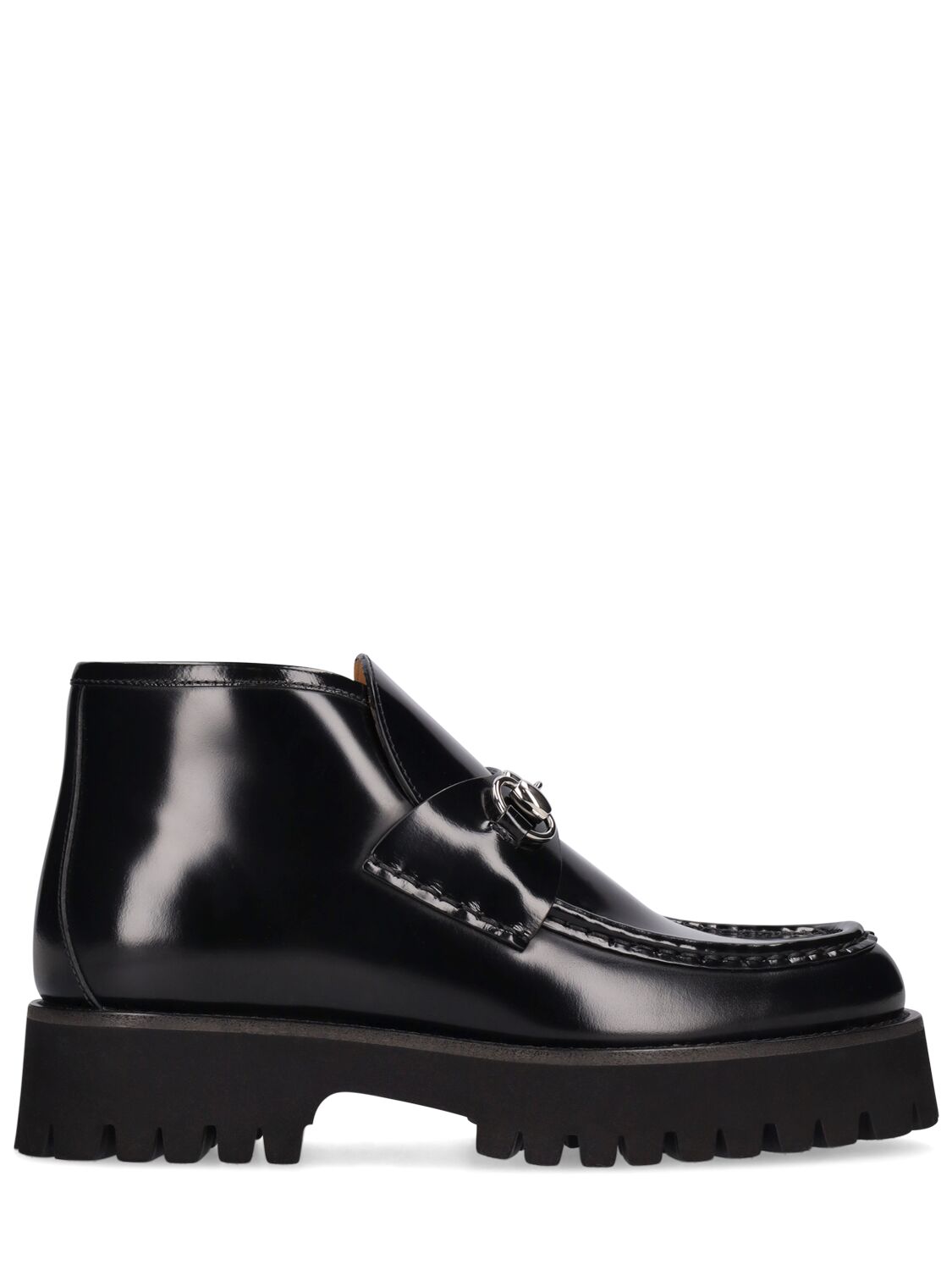 Mm Sylke Leather Ankle Boots - GUCCI - Modalova