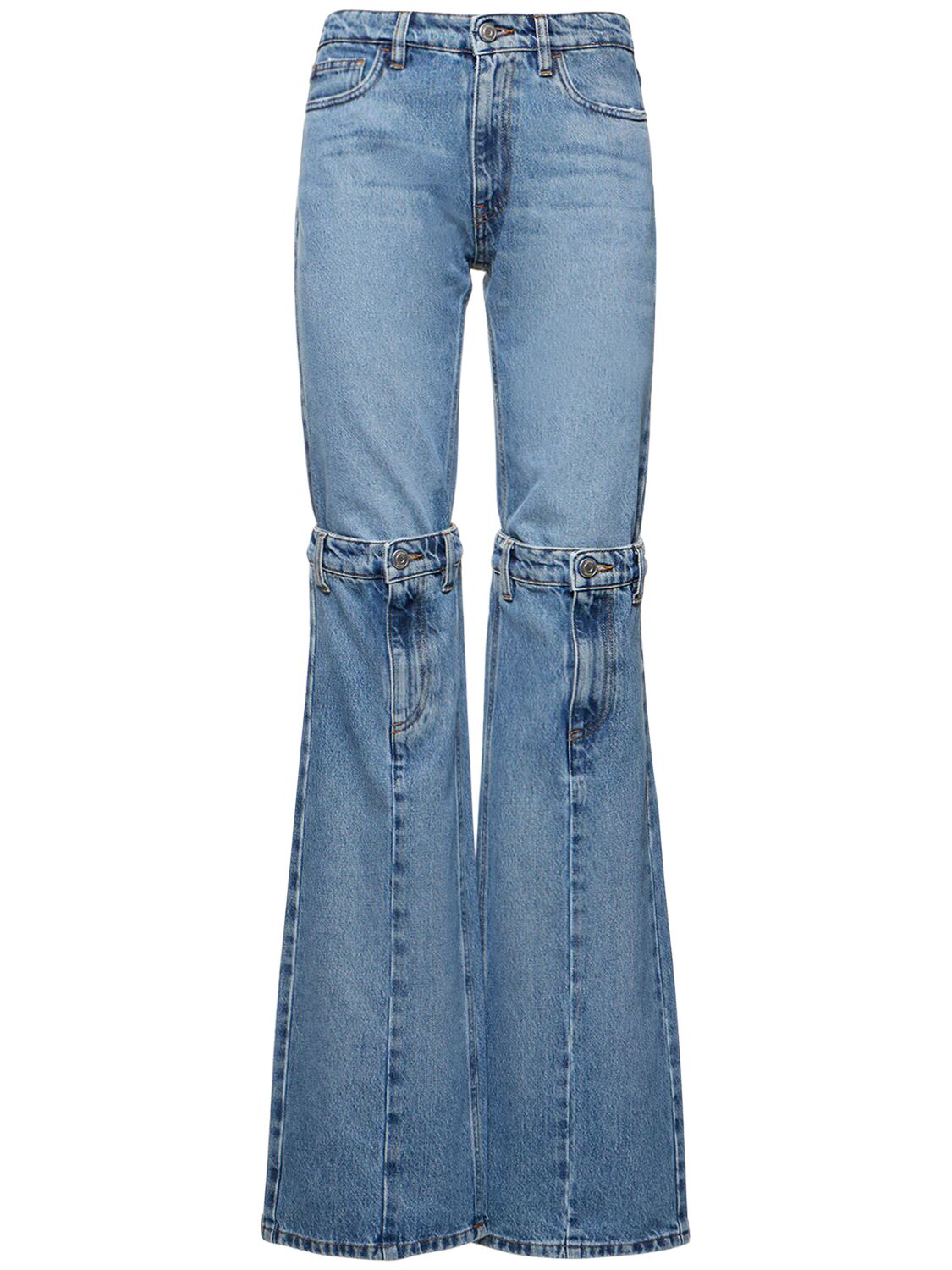 Cutout Straight Jeans W/ Buckle Straps - COPERNI - Modalova