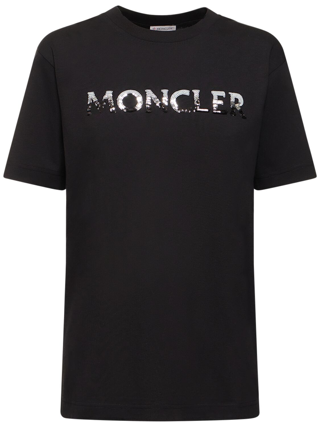 Logo Cotton Jersey T-shirt - MONCLER - Modalova