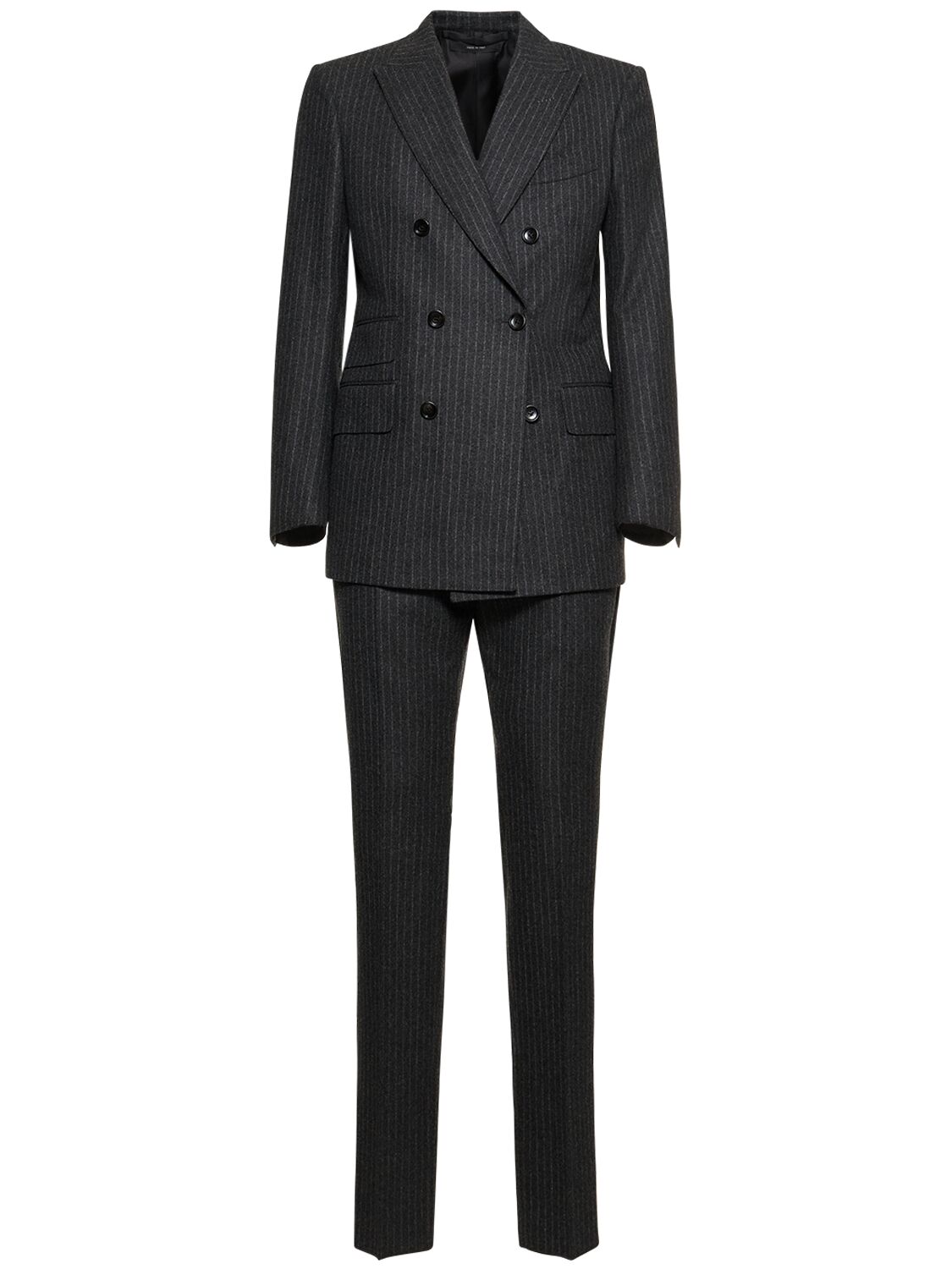 Hombre Atticus Pinstriped Wool Flannel Suit 52 - TOM FORD - Modalova