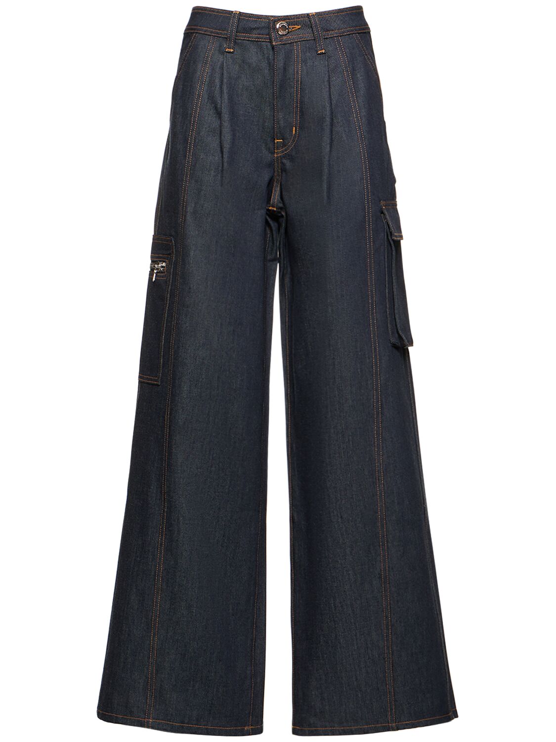 Mujer Jeans Anchos De Denim De Algodón 24 - BRANDON MAXWELL - Modalova