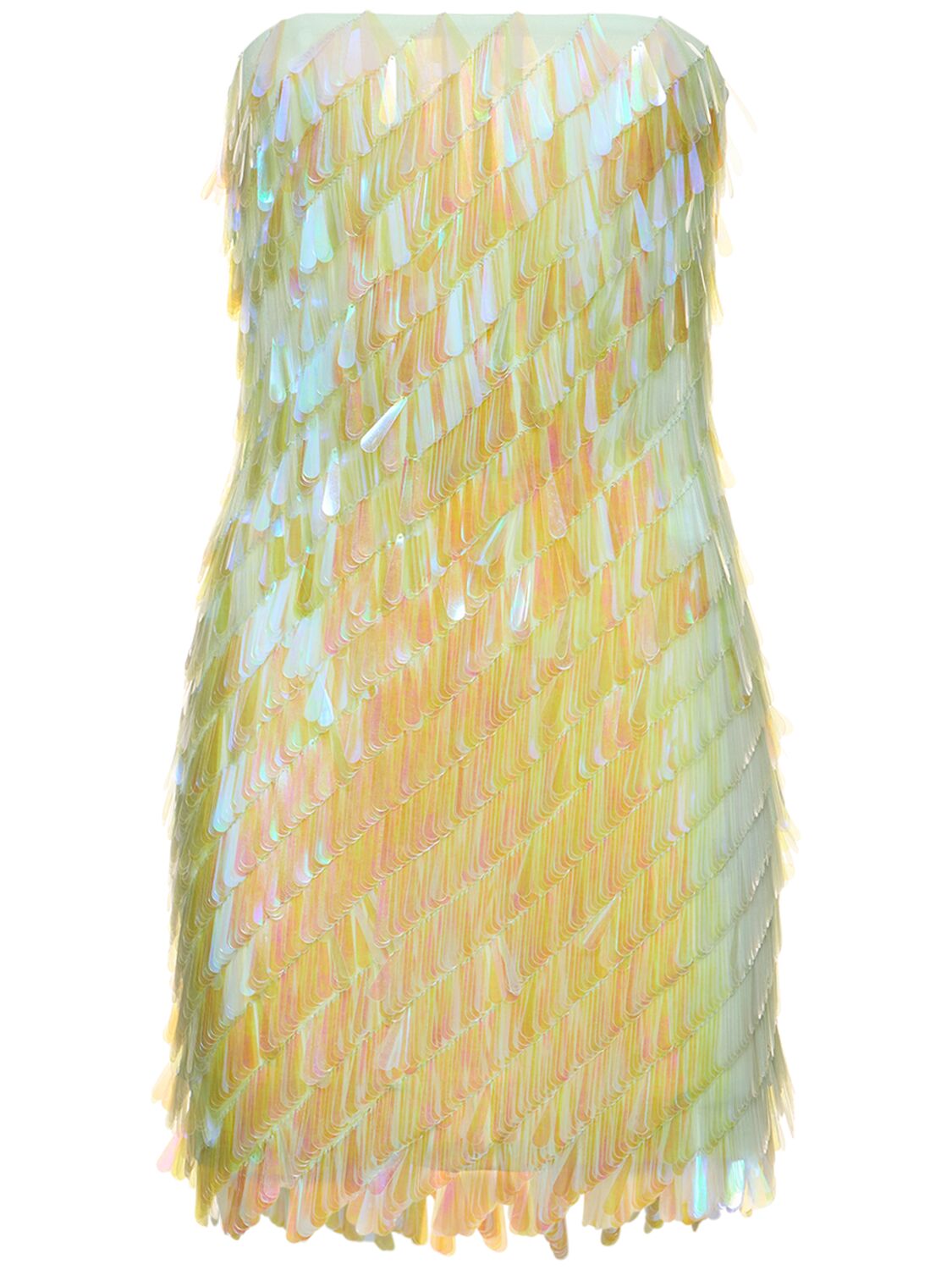 Sequined Strapless Mini Dress - THE ATTICO - Modalova