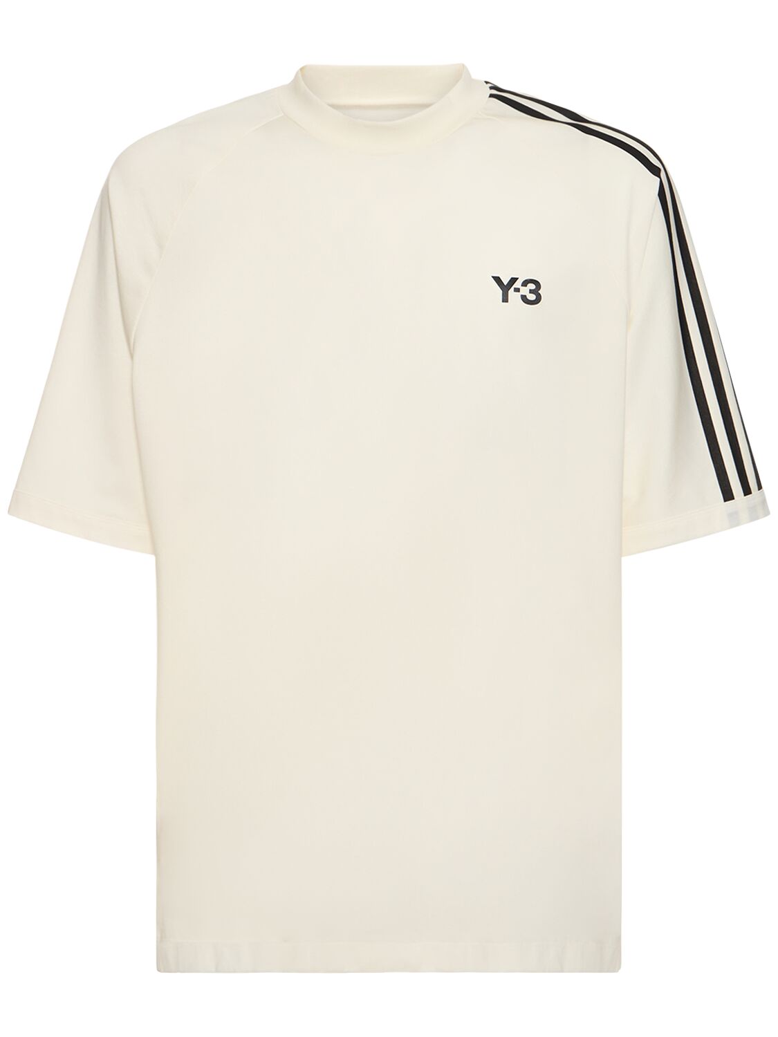 T-shirt Aus Baumwolle Mit Streifen- Und Logodruck - Y-3 - Modalova