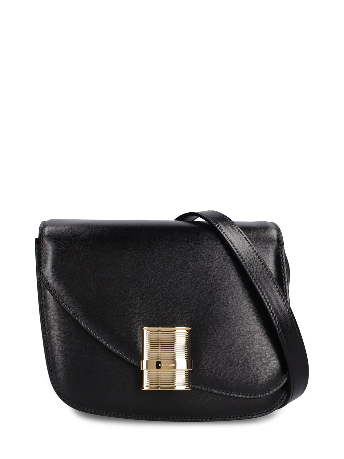 Small Fiamma Leather Shoulder Bag - FERRAGAMO - Modalova