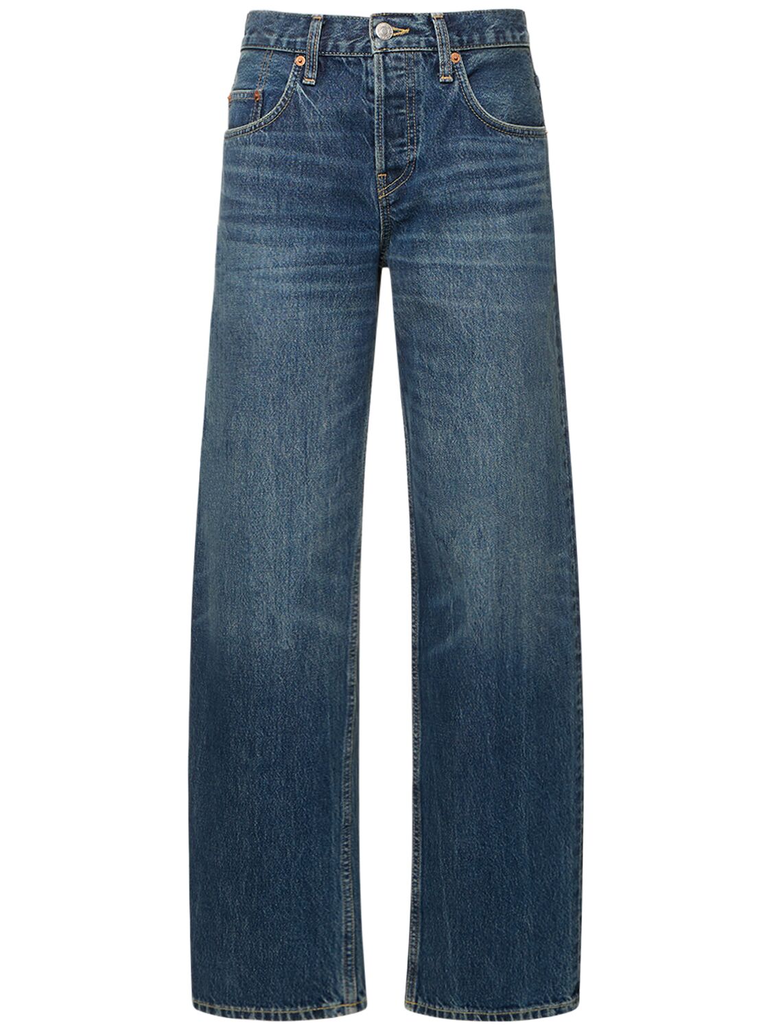 High Waisted Denim Wide Jeans - RE/DONE - Modalova