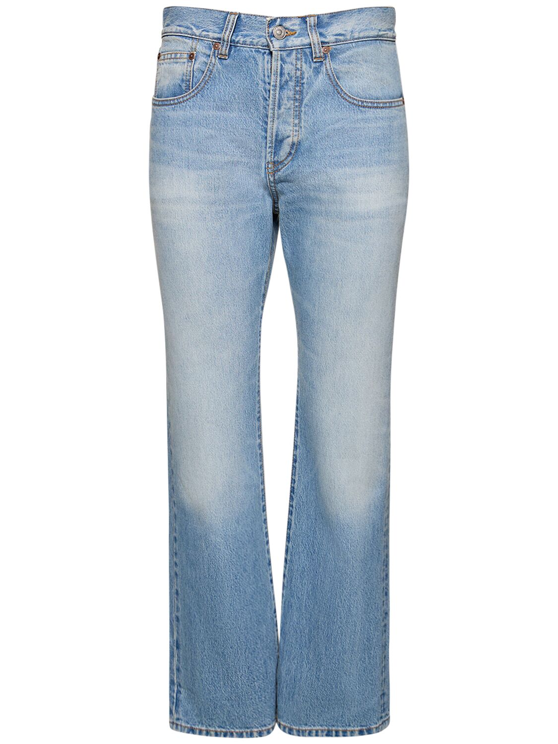 Victoria Mid Rise Cotton Denim Jeans - VICTORIA BECKHAM - Modalova