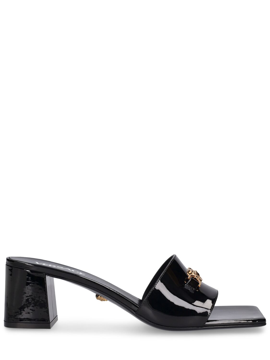 Mujer Zapatos Mules De Charol 55mm 35 - VERSACE - Modalova