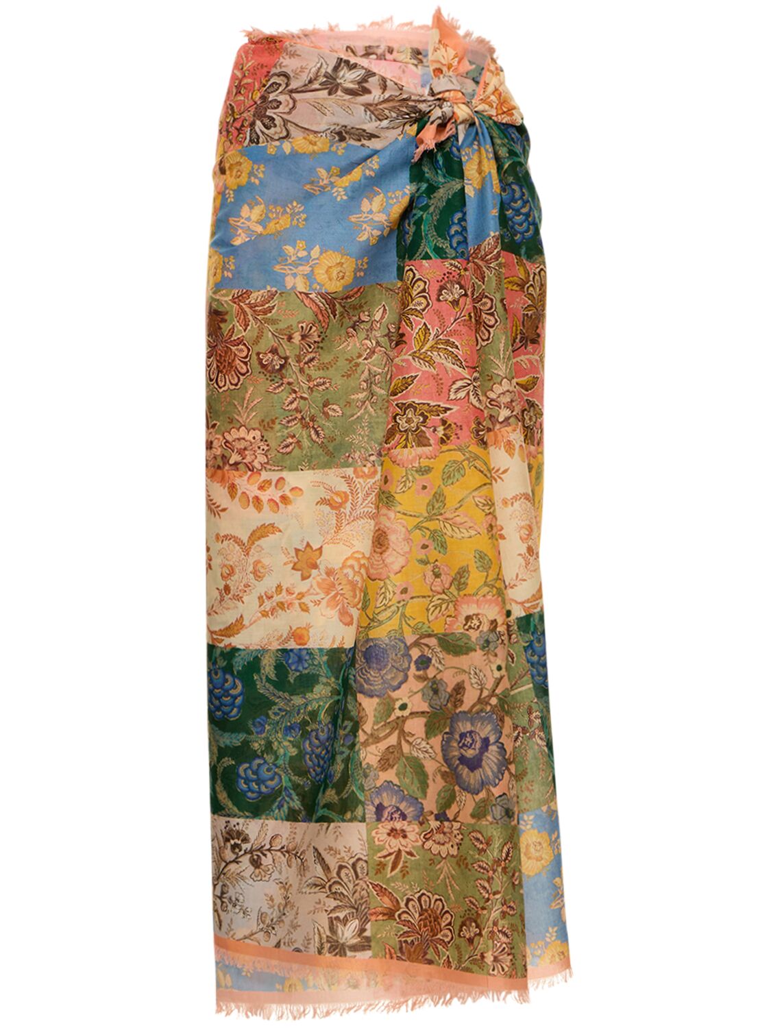 Printed Cotton Pareo Skirt - ZIMMERMANN - Modalova