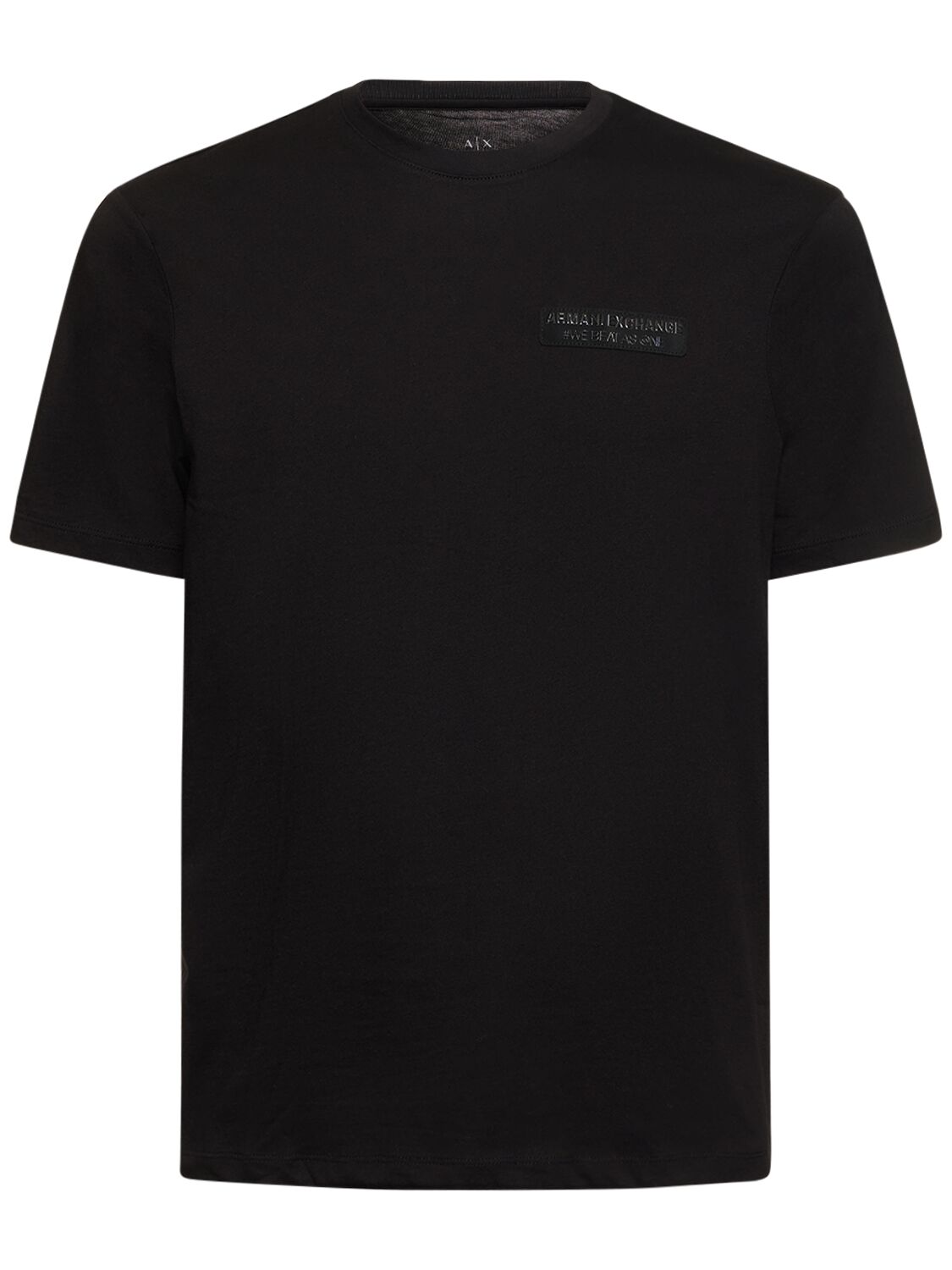 Logo Print Cotton Jersey T-shirt - ARMANI EXCHANGE - Modalova