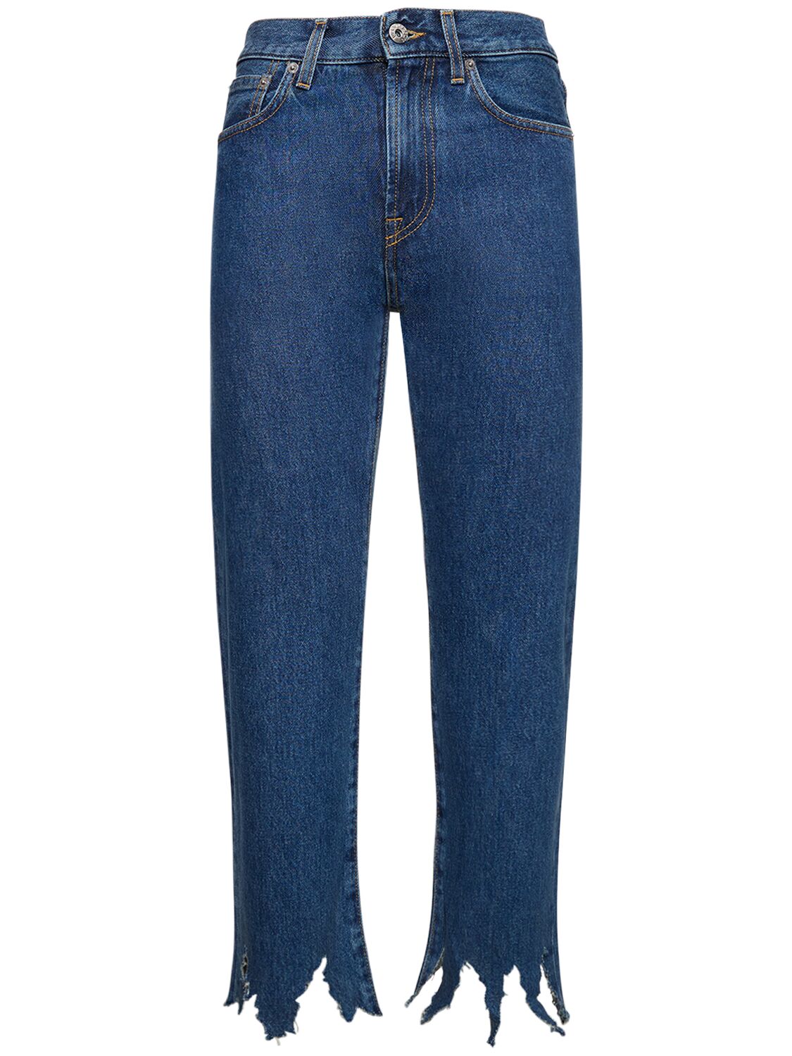 Jeans Cropped In Denim / Frange - JW ANDERSON - Modalova