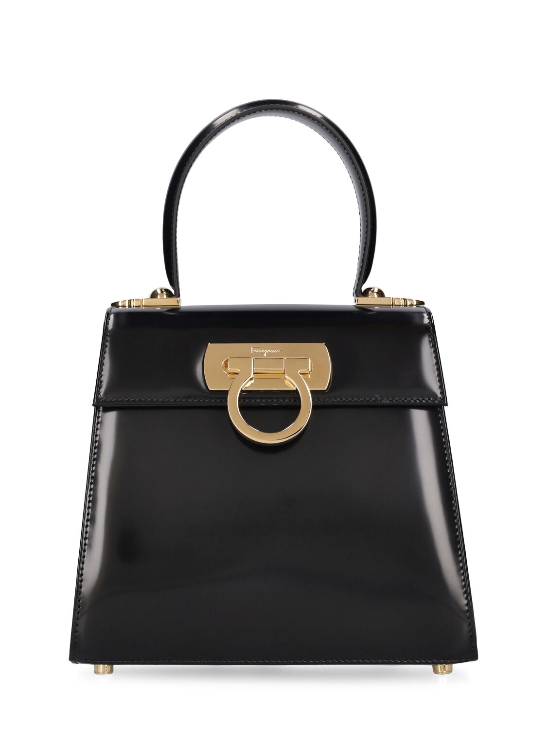 Iconic Leather Top Handle Bag - FERRAGAMO - Modalova