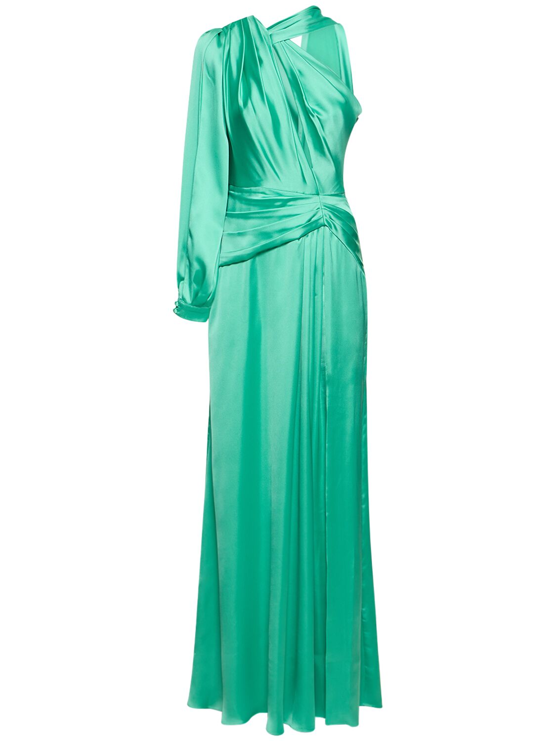 Drapiertes, Einärmeliges Kleid Aus Satin - ZUHAIR MURAD - Modalova