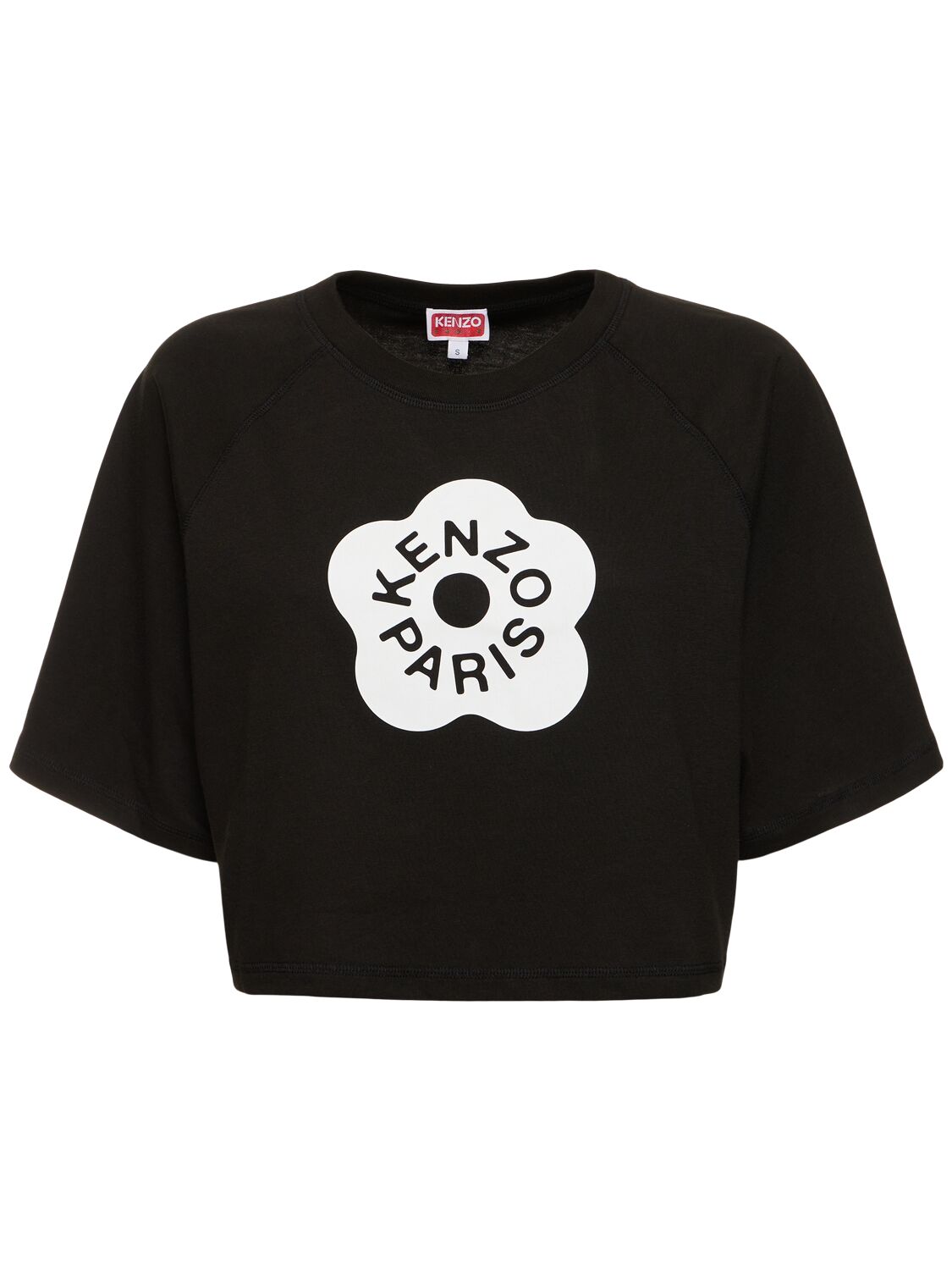 Boke Cropped Cotton Boxy T-shirt - KENZO PARIS - Modalova