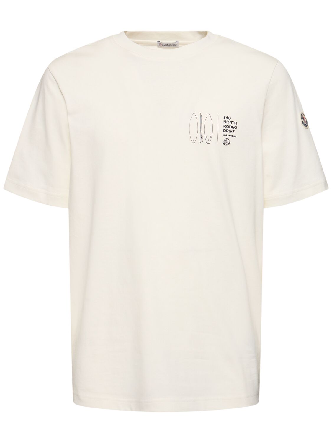 Hombre Printed Cotton T-shirt S - MONCLER - Modalova