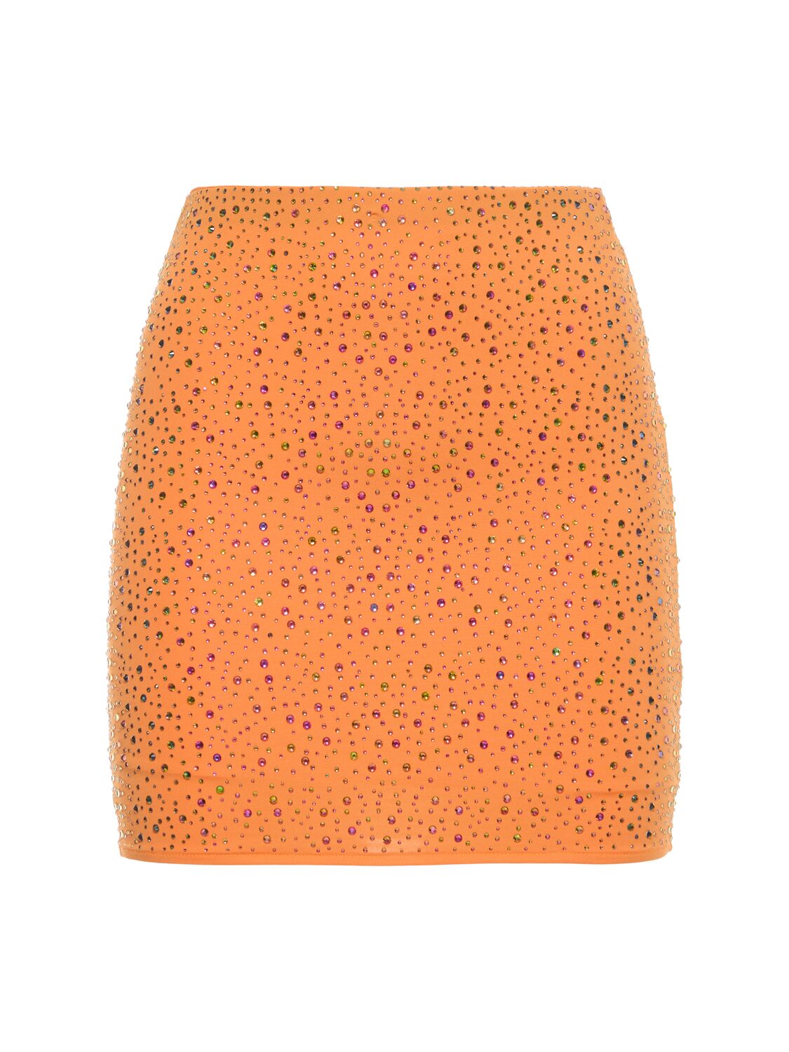 Embellished Stretch Tech Mini Skirt - LESLIE AMON - Modalova