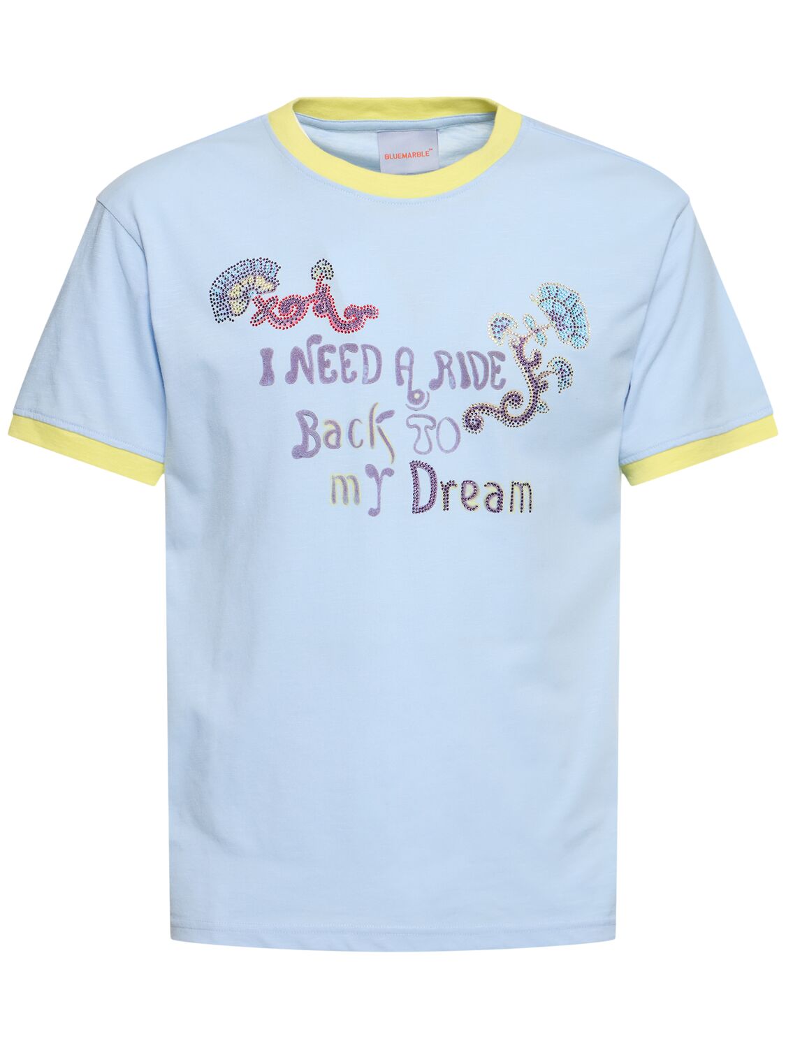 Printed Cotton Blend Jersey T-shirt - BLUEMARBLE - Modalova