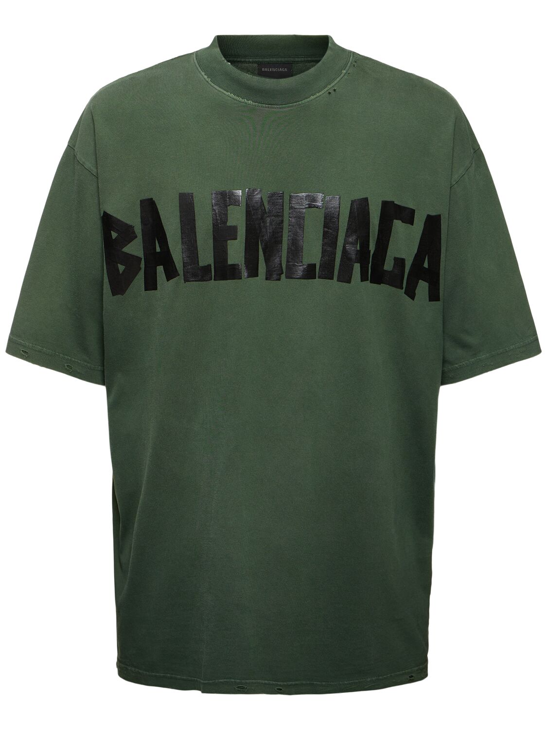 T-shirt In Cotone Vintage Con Logo - BALENCIAGA - Modalova