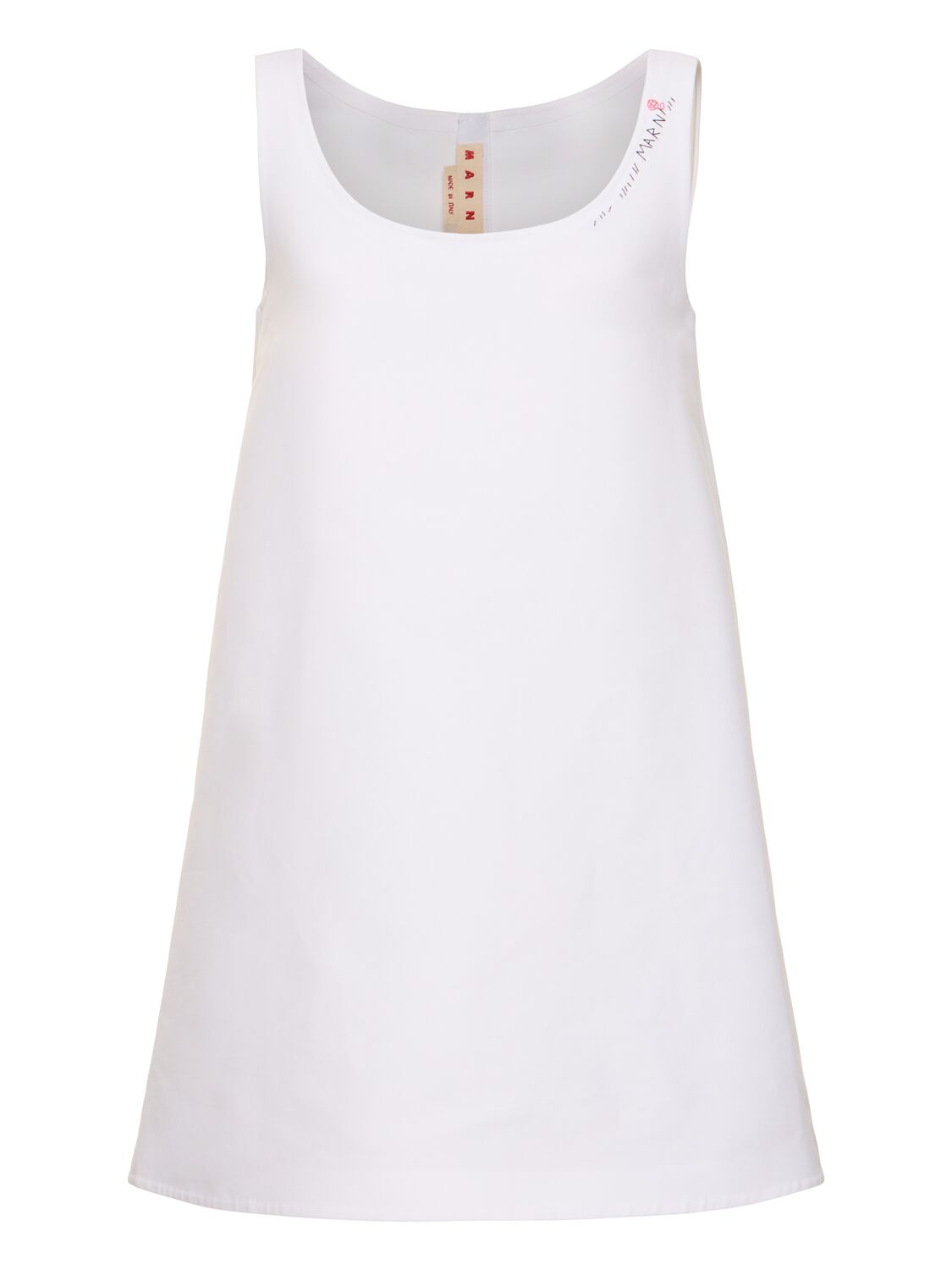 Cotton Cady Logo Mini Dress - MARNI - Modalova