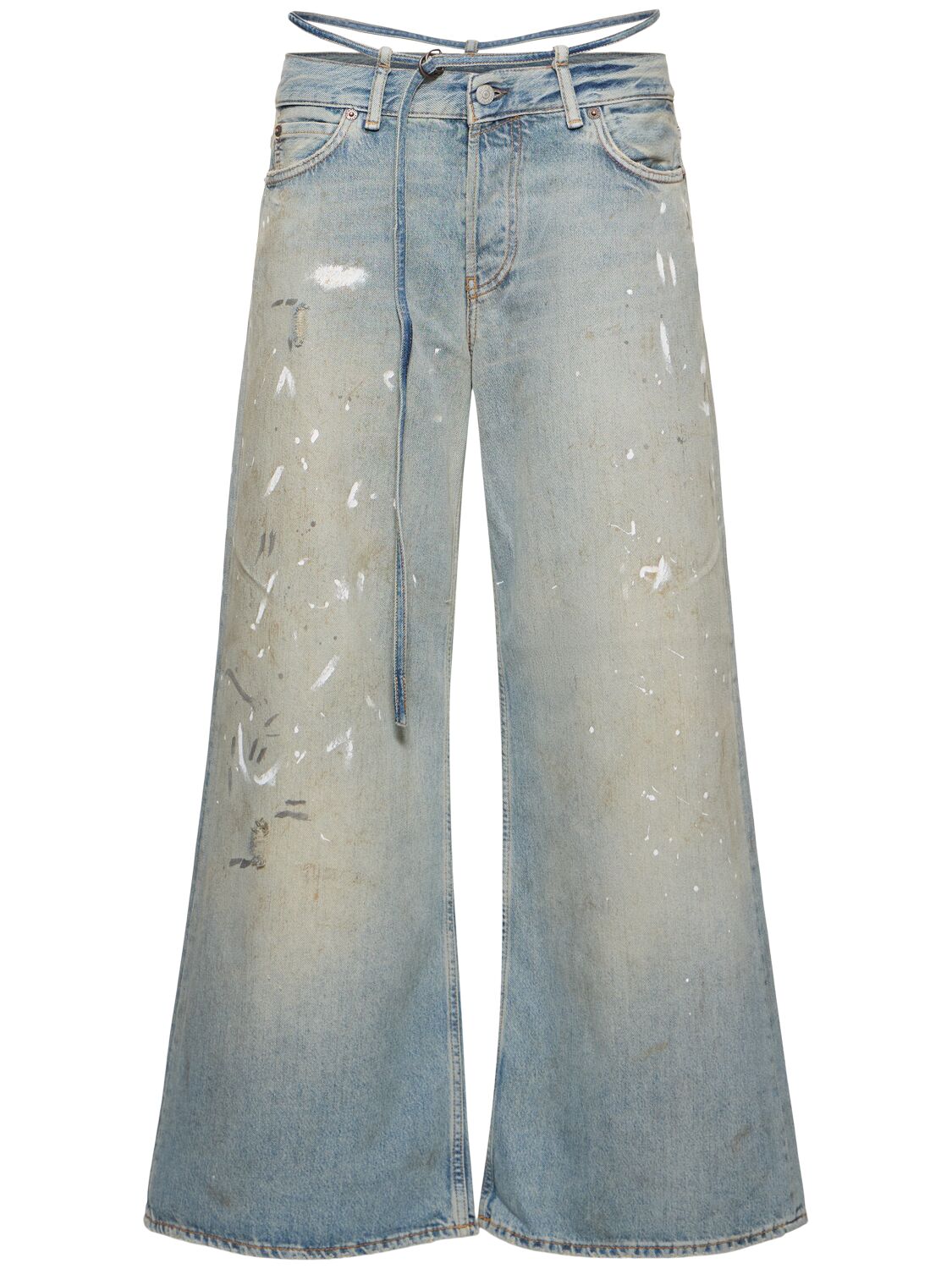 Low Waist Belted Denim Jeans - ACNE STUDIOS - Modalova
