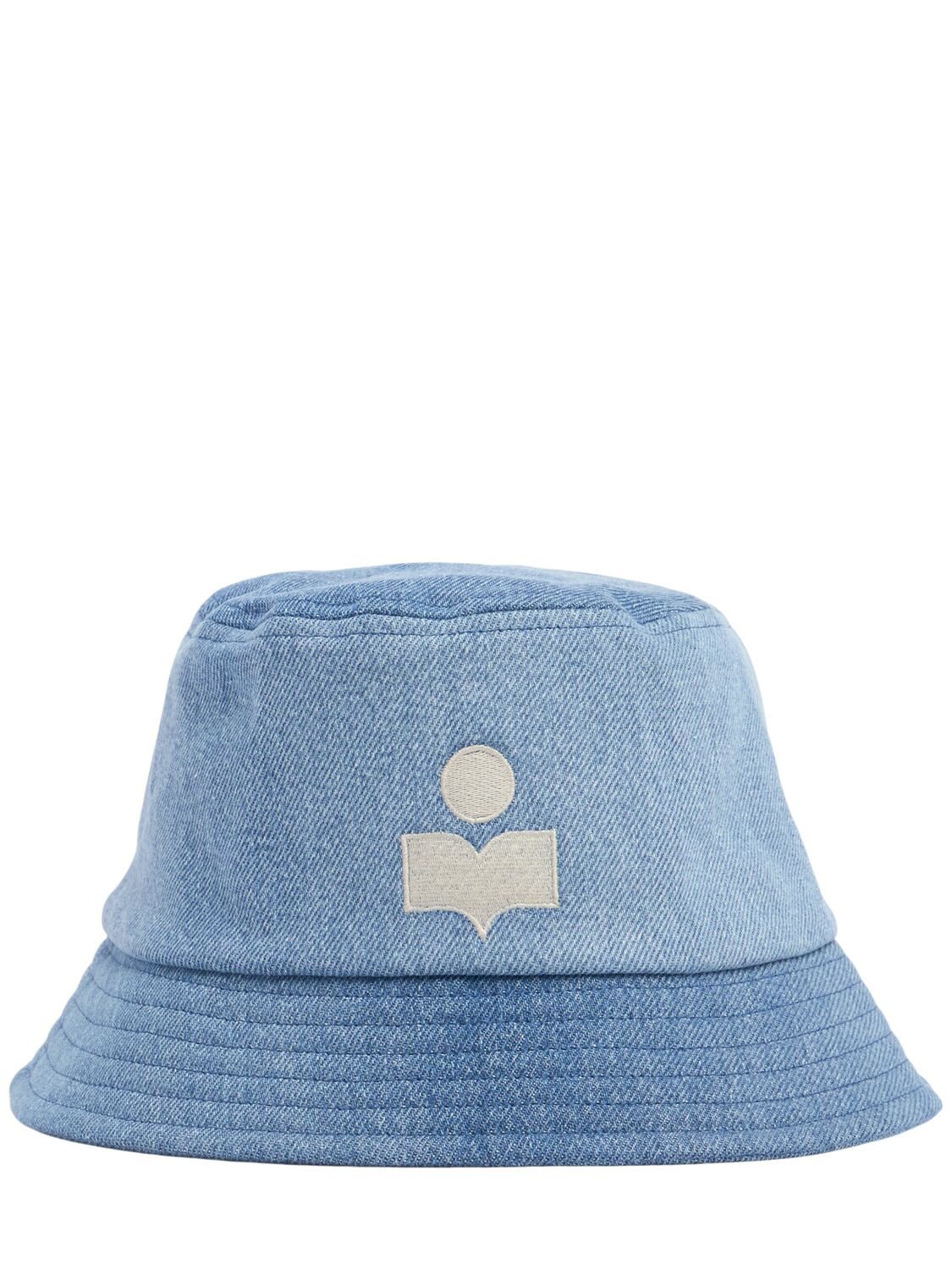 Cappello Bucket In Denim Di Cotone Con Logo - MARANT - Modalova