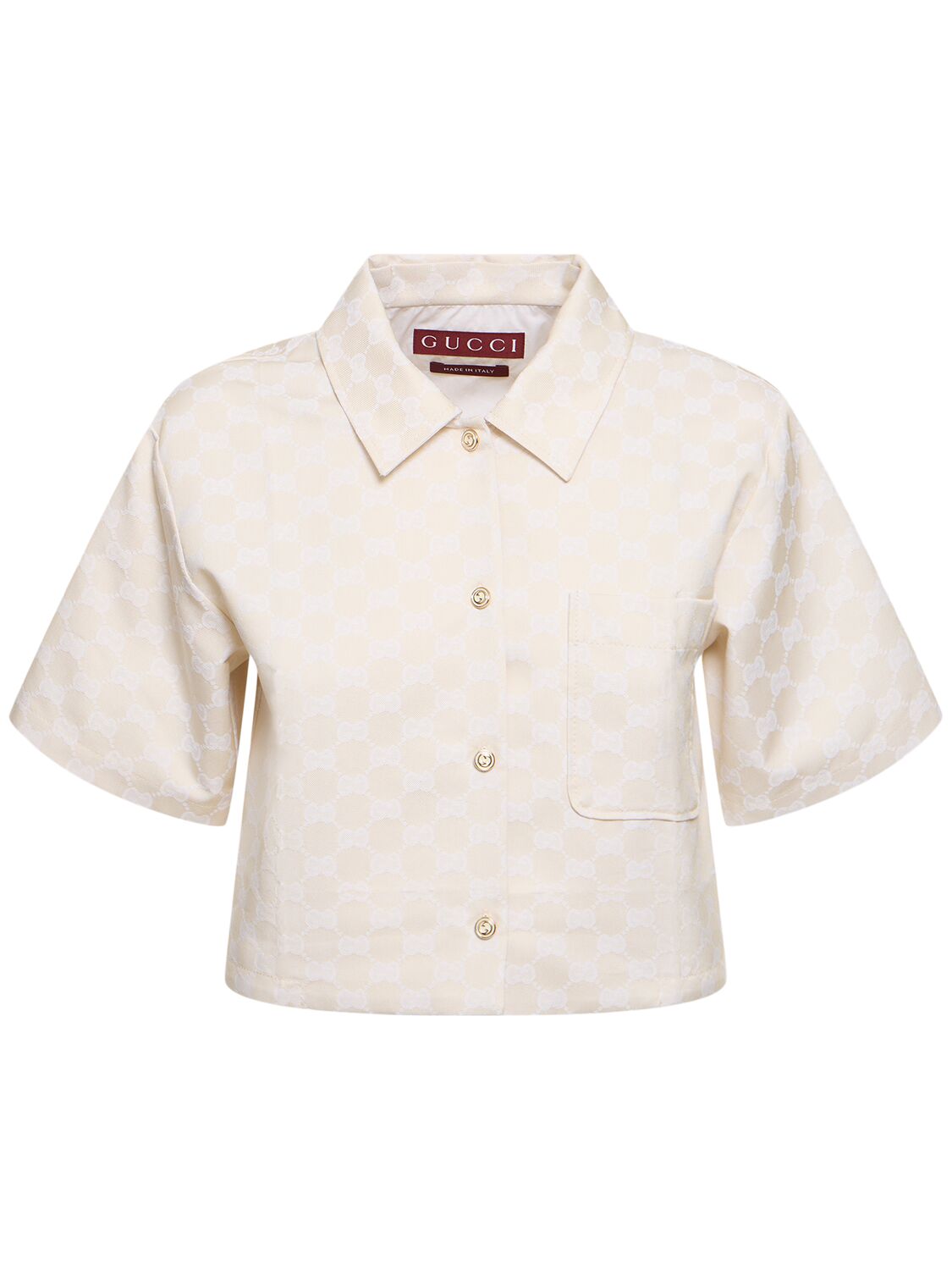 Gg Cotton Blend Shirt - GUCCI - Modalova