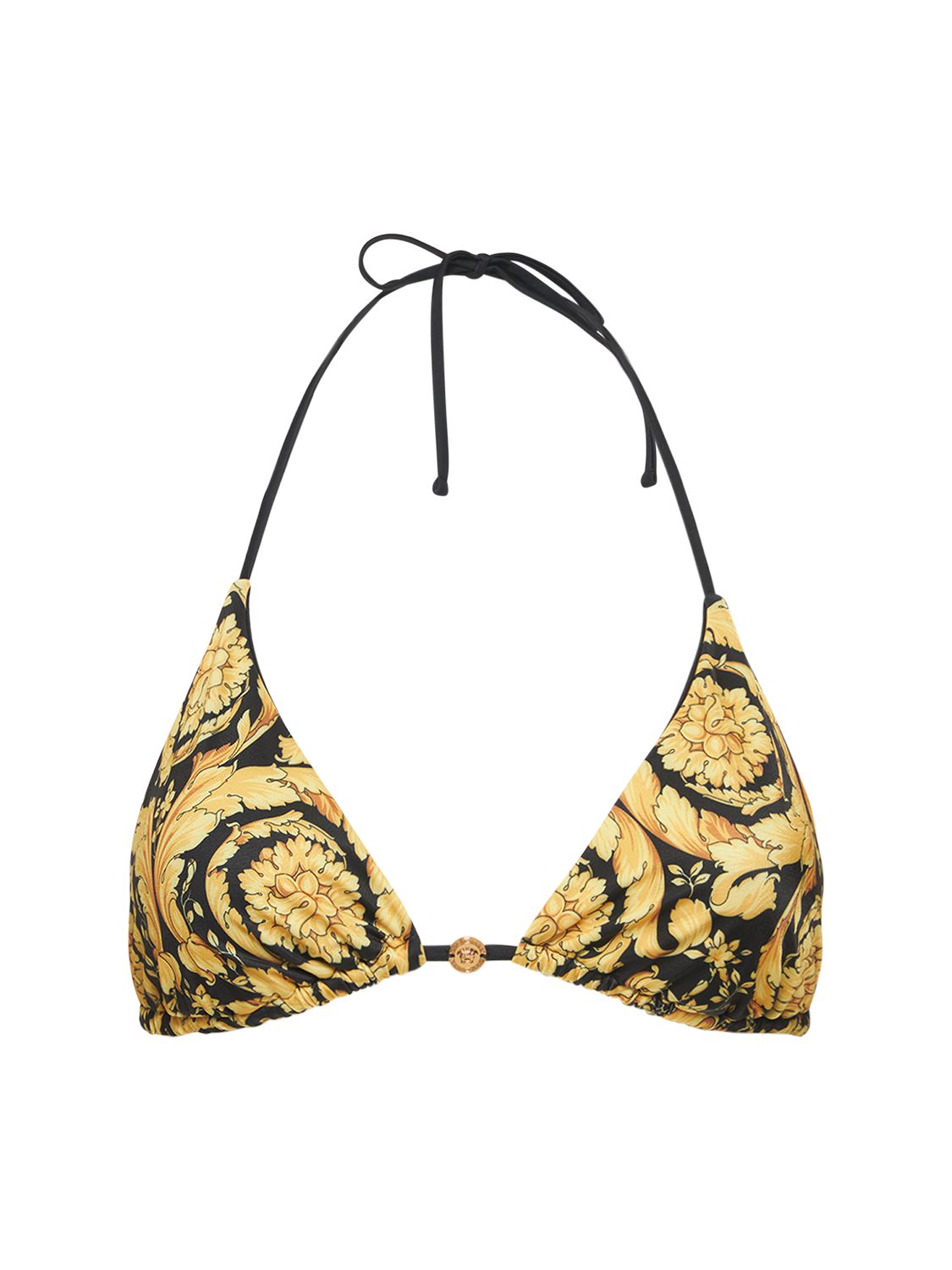 Barocco Print Triangle Bikini Top - VERSACE - Modalova