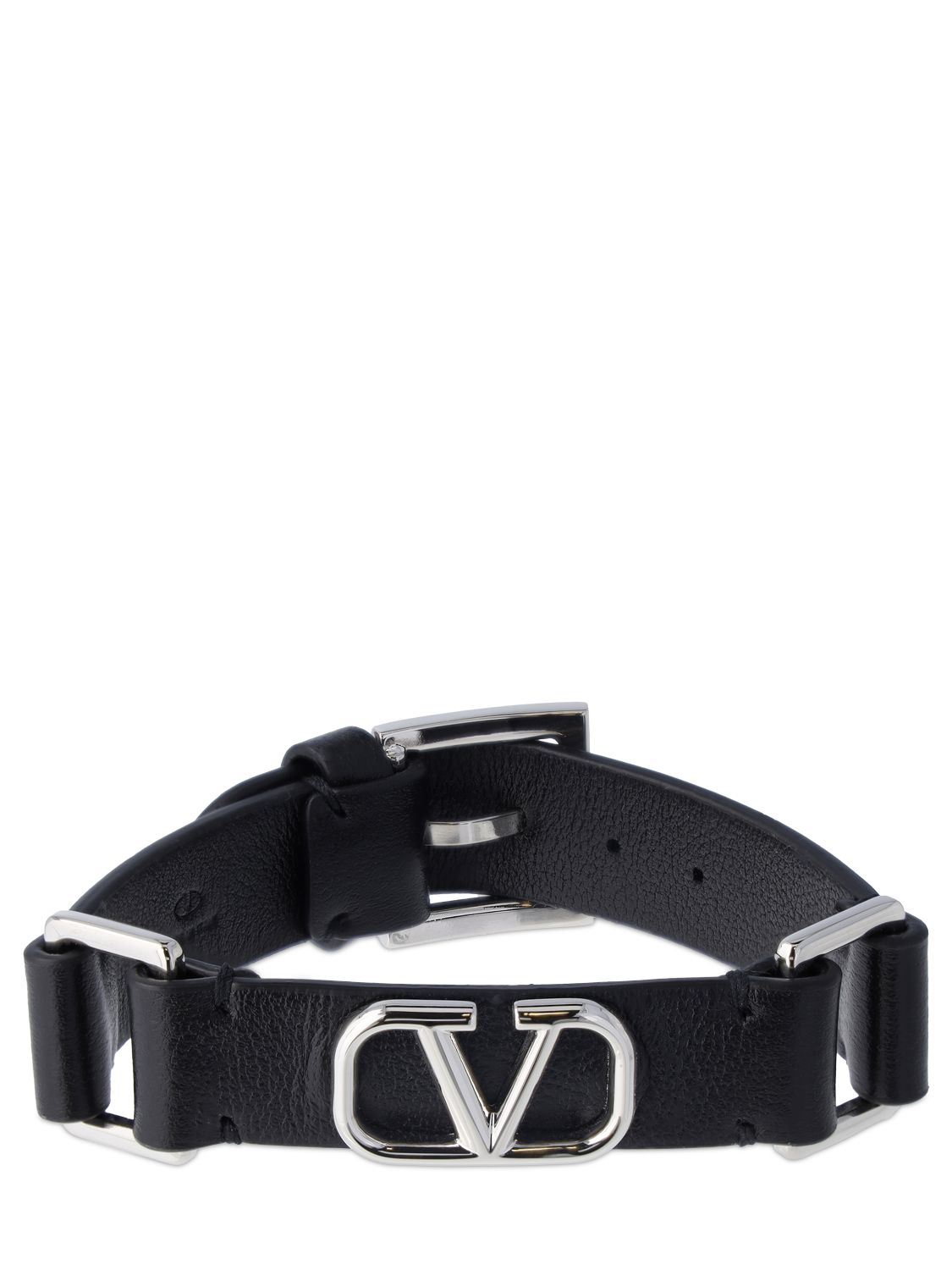 Armband Aus Leder Mit V-logo - VALENTINO GARAVANI - Modalova