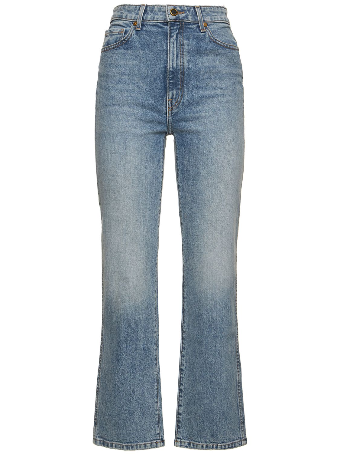 Abigail Straight Cotton Denim Jeans - KHAITE - Modalova