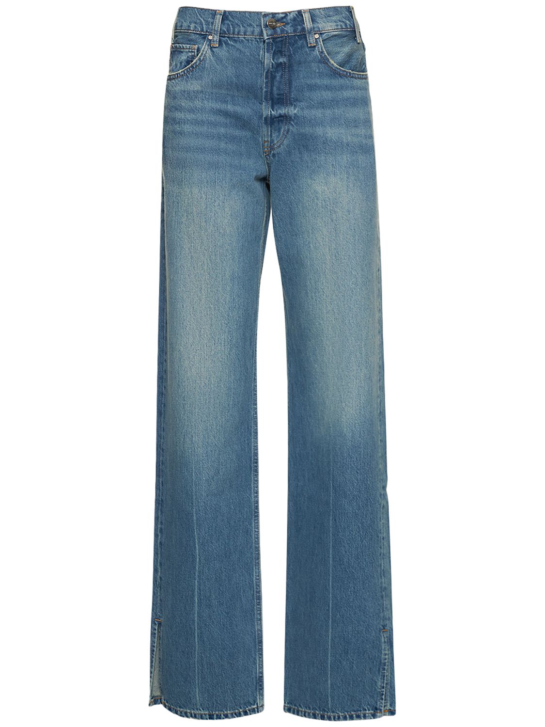 Mujer Jeans Rectos De Denim De Algodón 24 - ANINE BING - Modalova