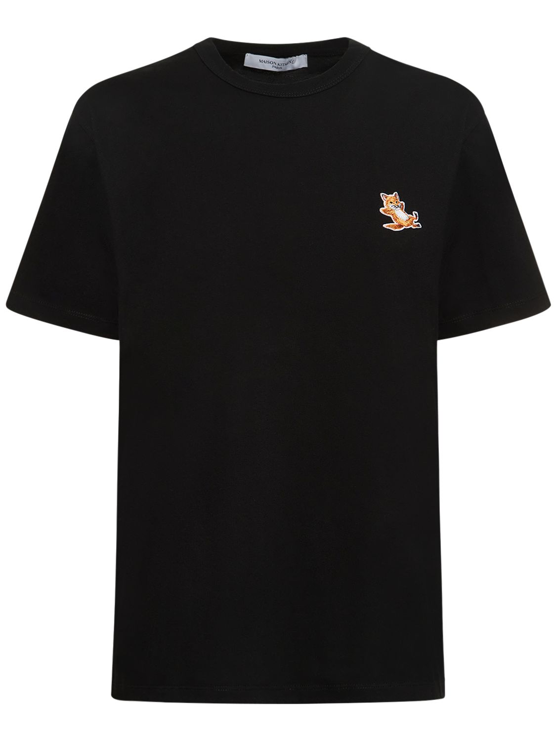 T-shirt Chillax Fox In Cotone Con Patch - MAISON KITSUNÉ - Modalova