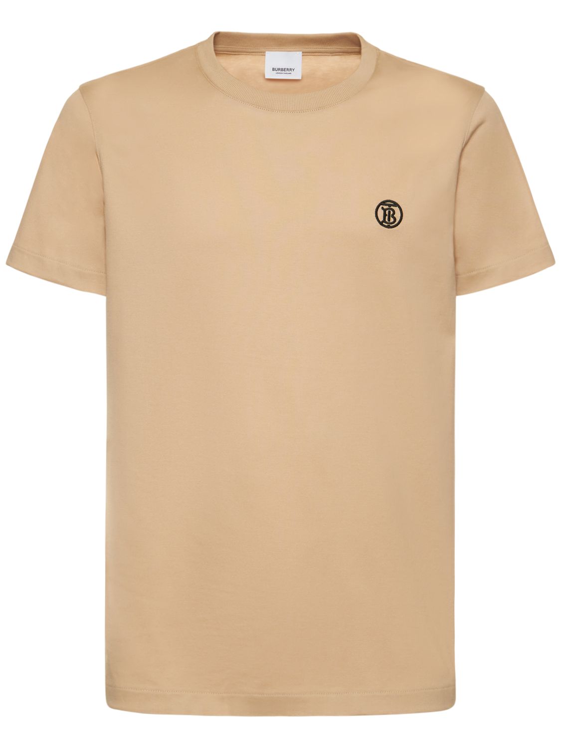 Parker Tb Logo Cotton Jersey T-shirt - BURBERRY - Modalova