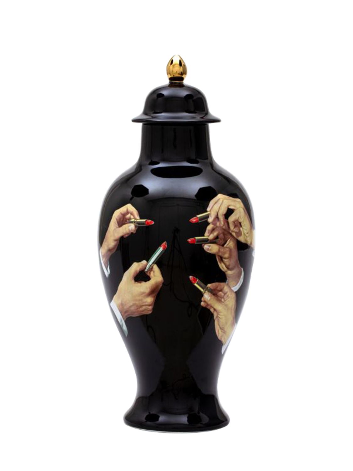 Schwarze Vase „lipsticks“ - SELETTI - Modalova