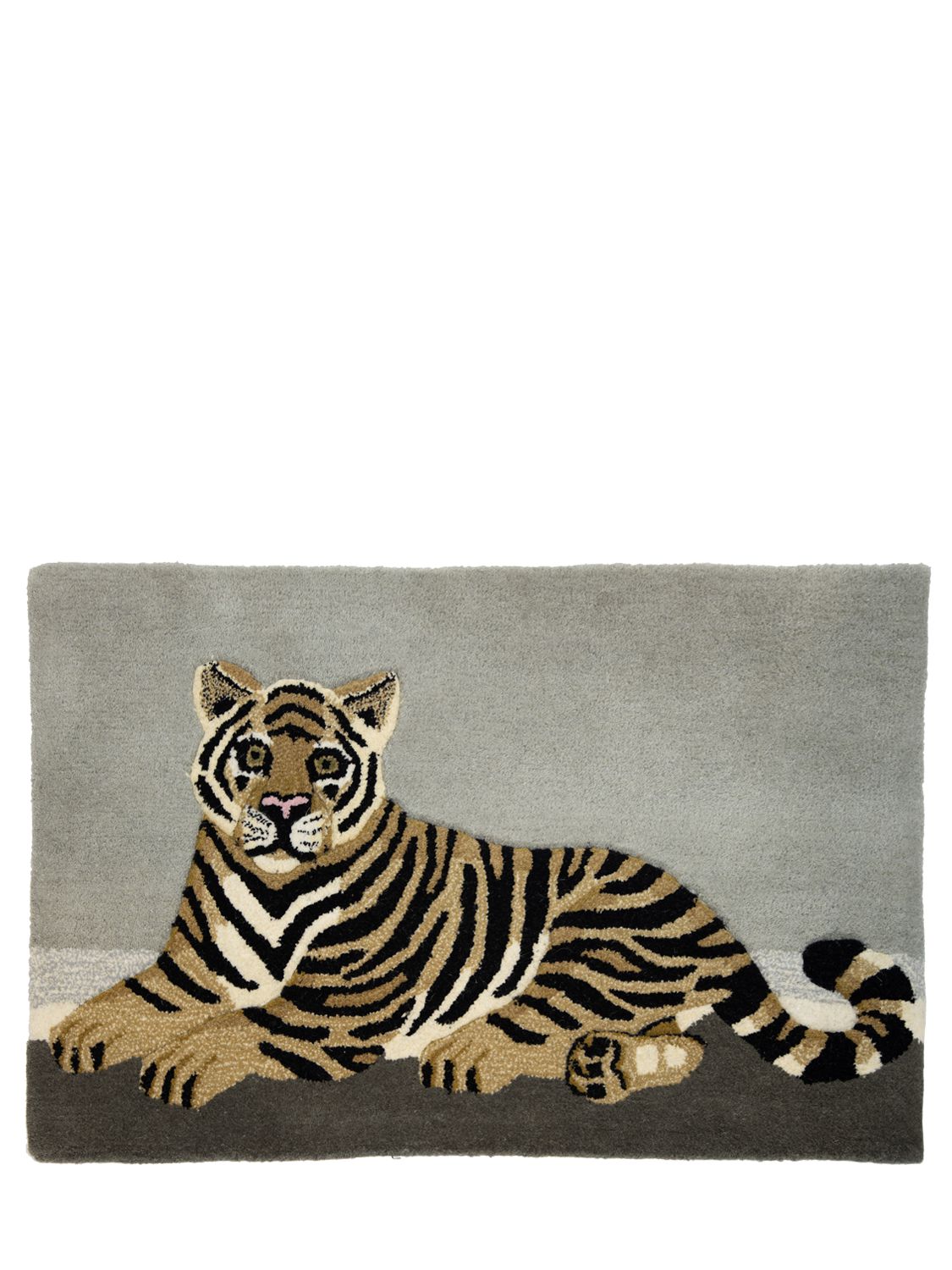 Sitting Tiger Wool Rug - STUDIO MALEKI - Modalova