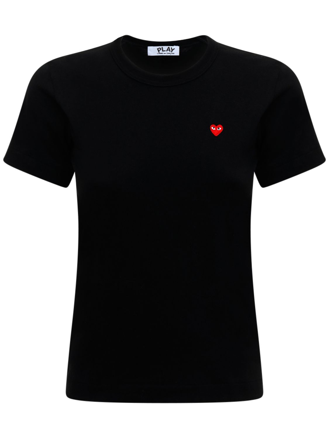 Comme Des Garçons Play | Mujer Camiseta De Algodón Con Corazón Bordado Xs - COMME DES GARÇONS PLAY - Modalova