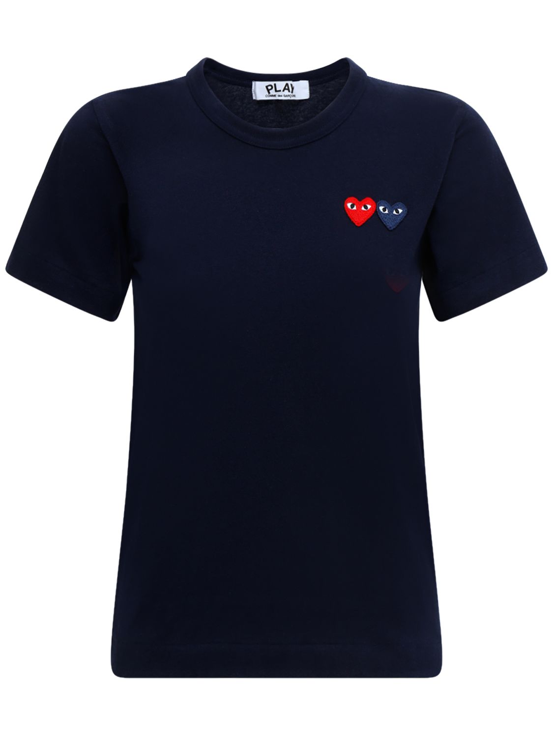 Embroidered Hearts Cotton T-shirt - COMME DES GARÇONS PLAY - Modalova