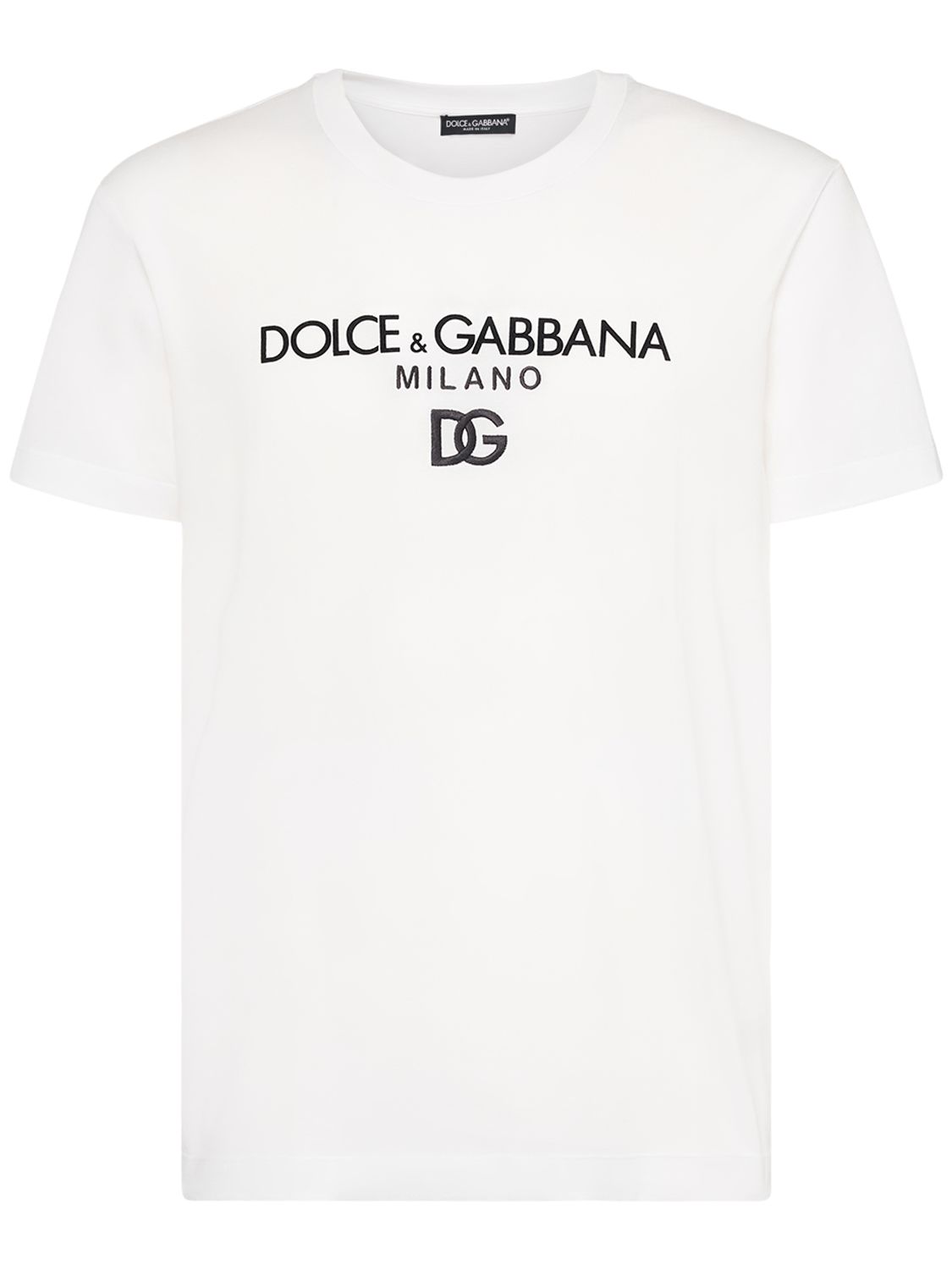 T-shirt In Cotone Con Logo - DOLCE & GABBANA - Modalova