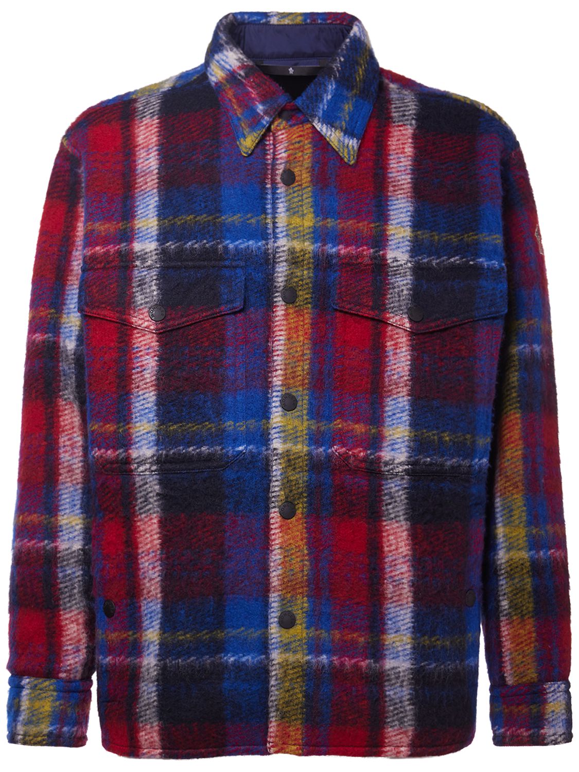 Waier Check Wool Blend Shirt Jacket - MONCLER GRENOBLE - Modalova