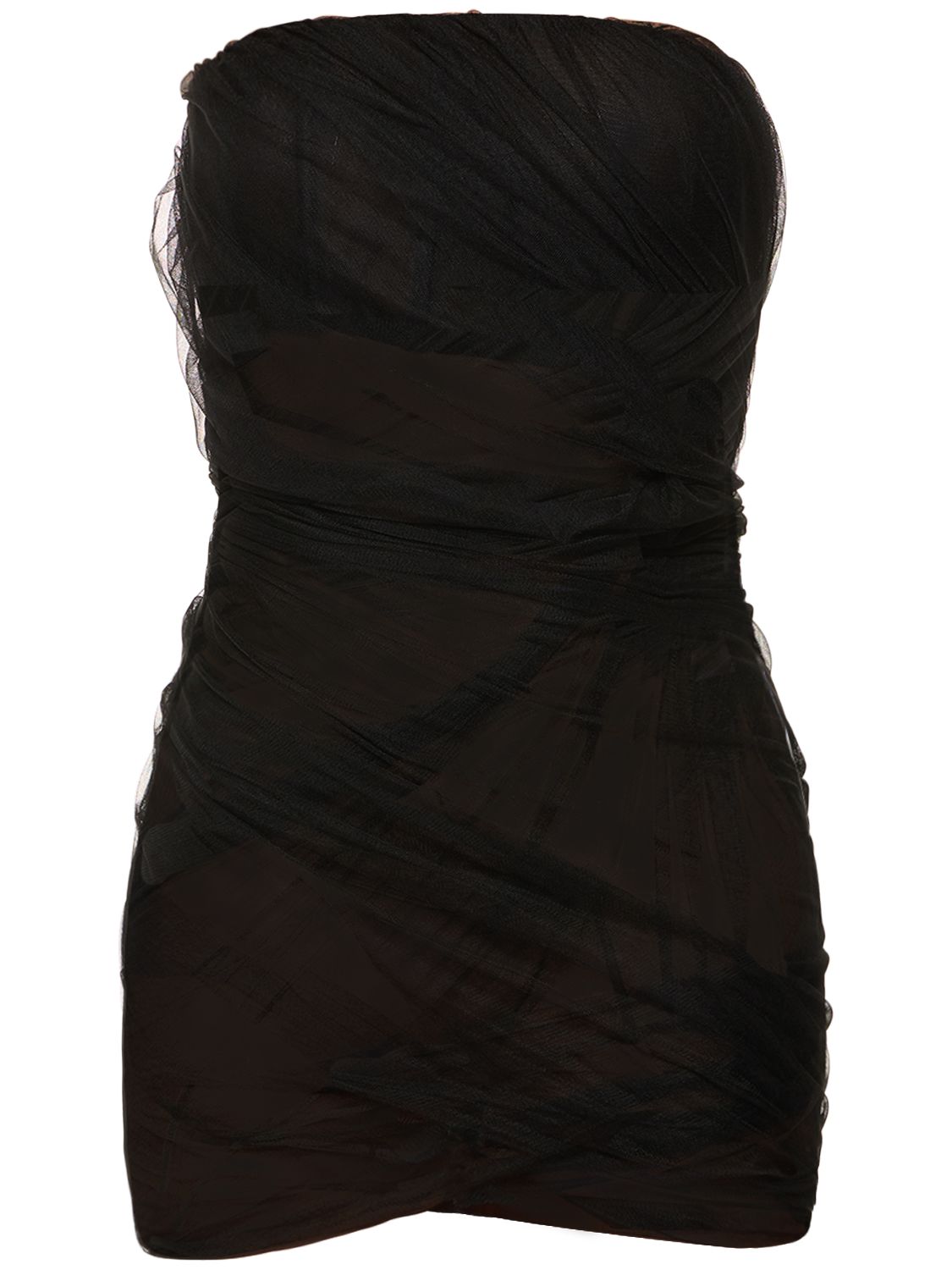 Eita Strapless Draped Tulle Mini Dress - THE ATTICO - Modalova