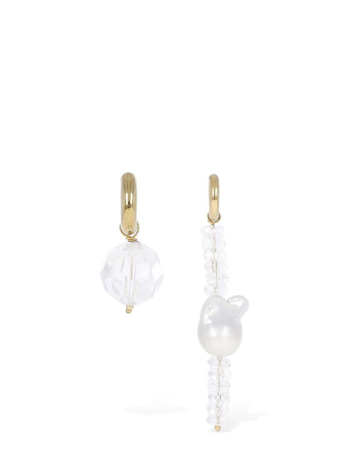 Mujer Crystal & Pearl Mismatched Earrings Unique - TIMELESS PEARLY - Modalova