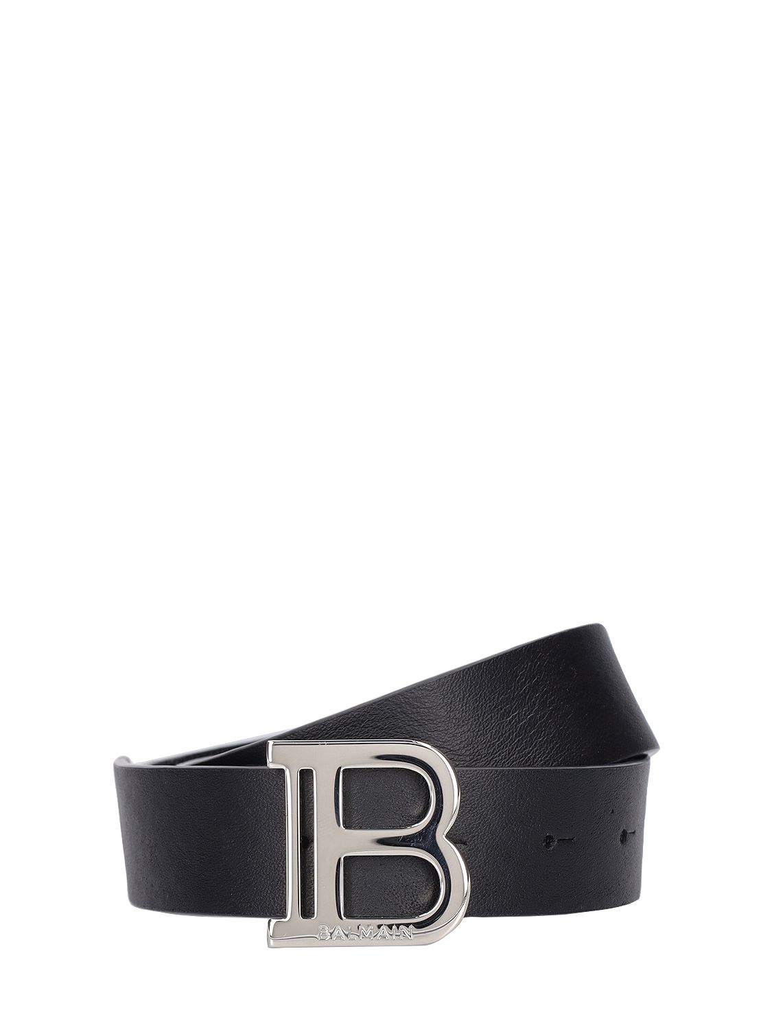Leather Belt W/logo - BALMAIN - Modalova