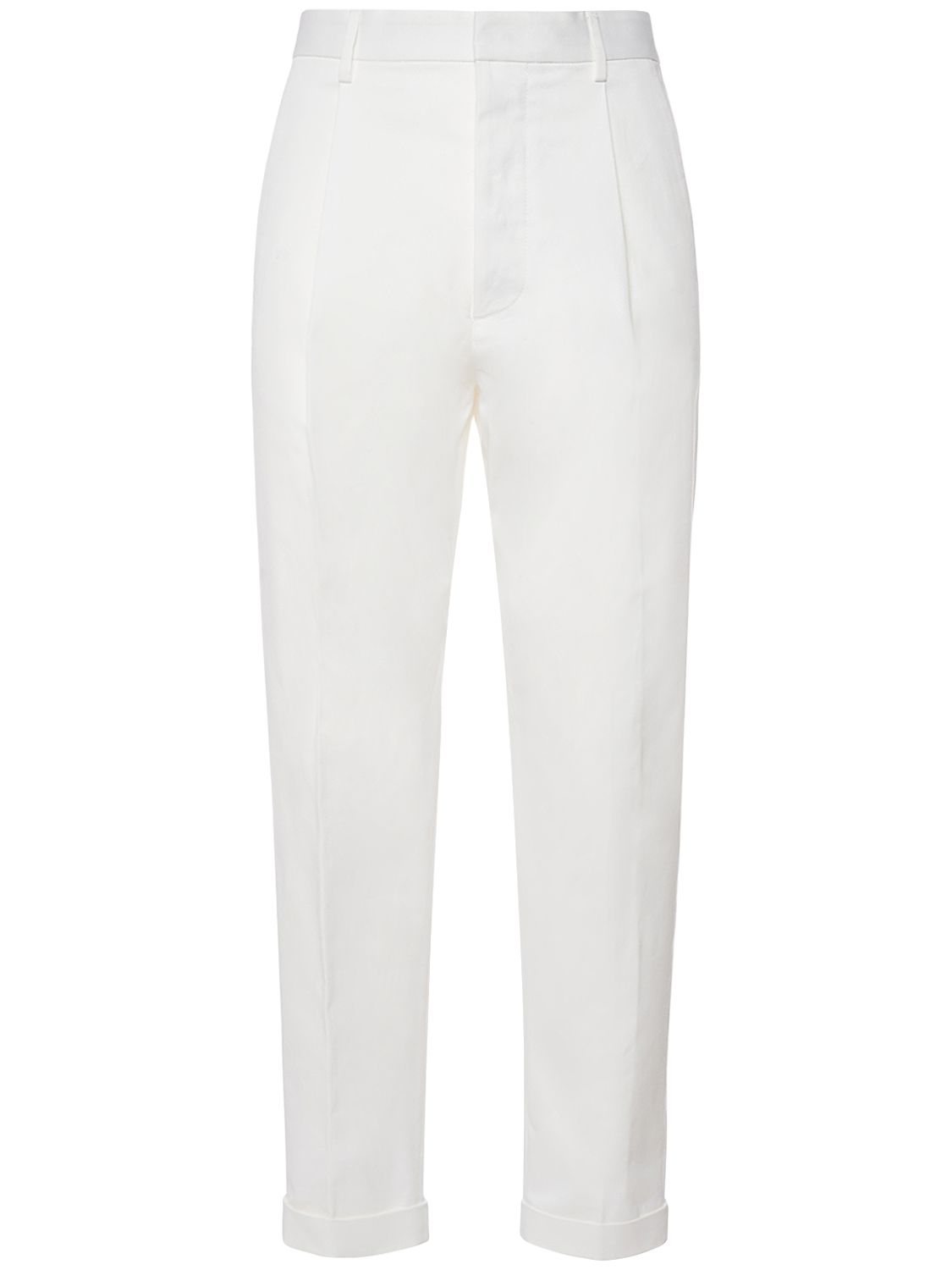 Pleated Stretch Cotton Pants - DSQUARED2 - Modalova