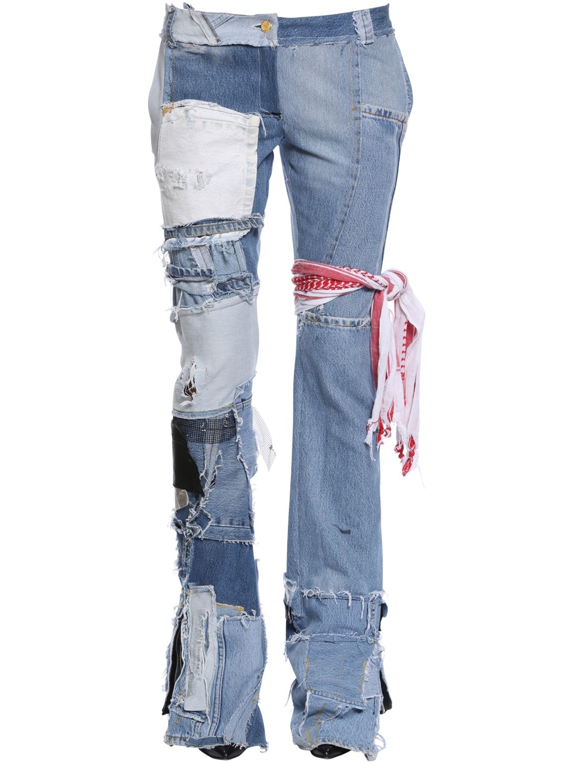Mujer Jeans De Denim Reciclado "patchwork" 34 - RONALD VAN DER KEMP - Modalova