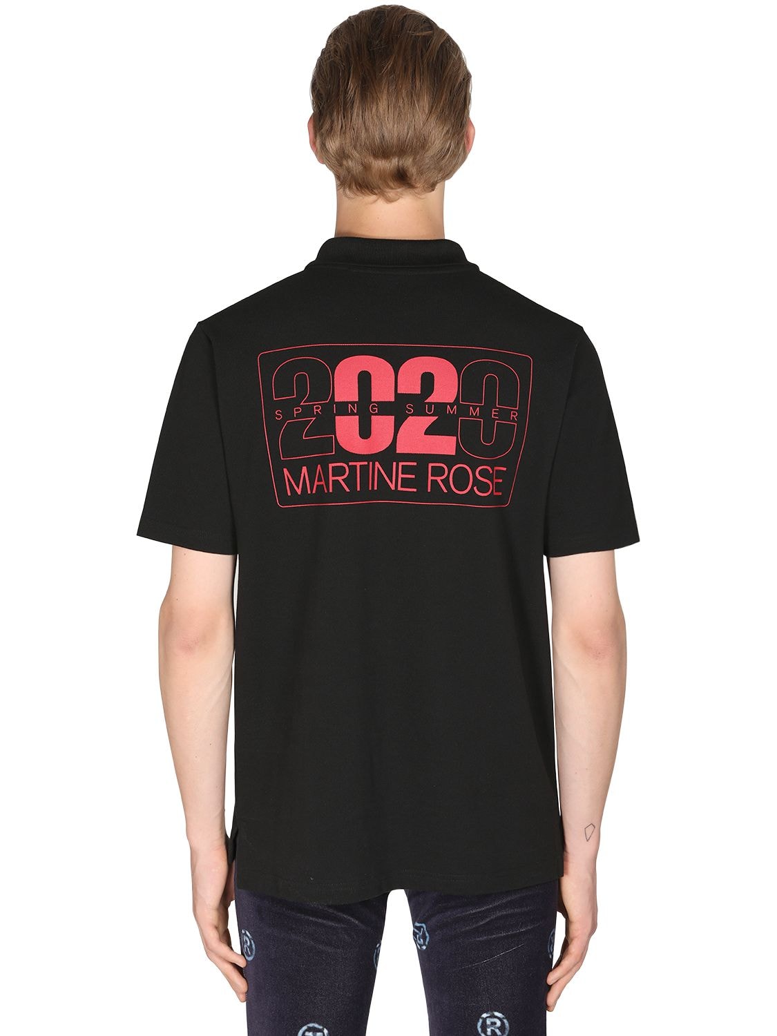Hombre Camiseta Polo De Algodón Piqué Con Estampado S - MARTINE ROSE - Modalova